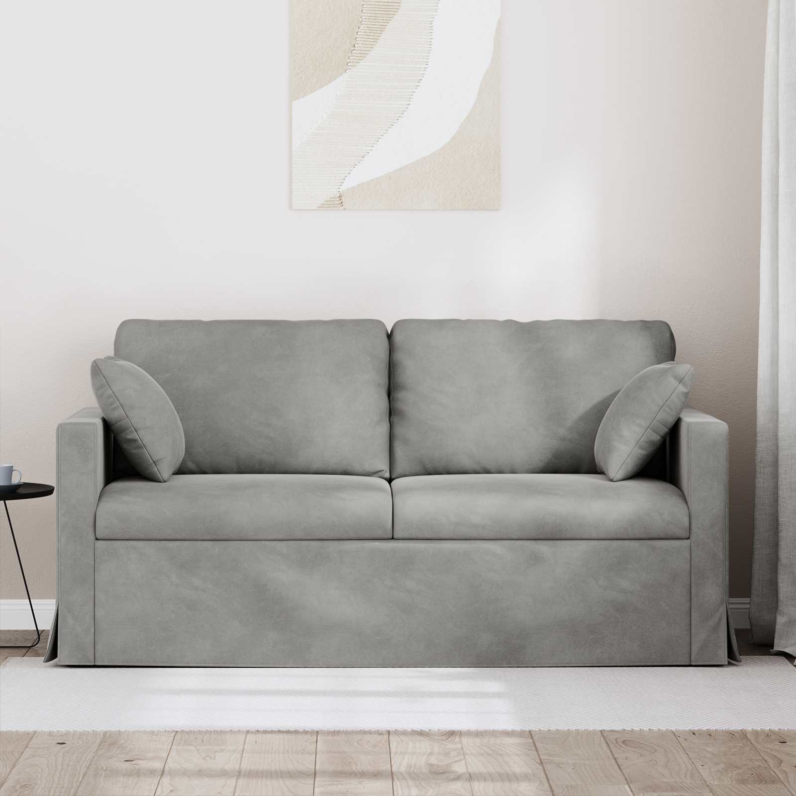 Canapé Gris clair 158 x 78 x 80 cm Velours - XIOS