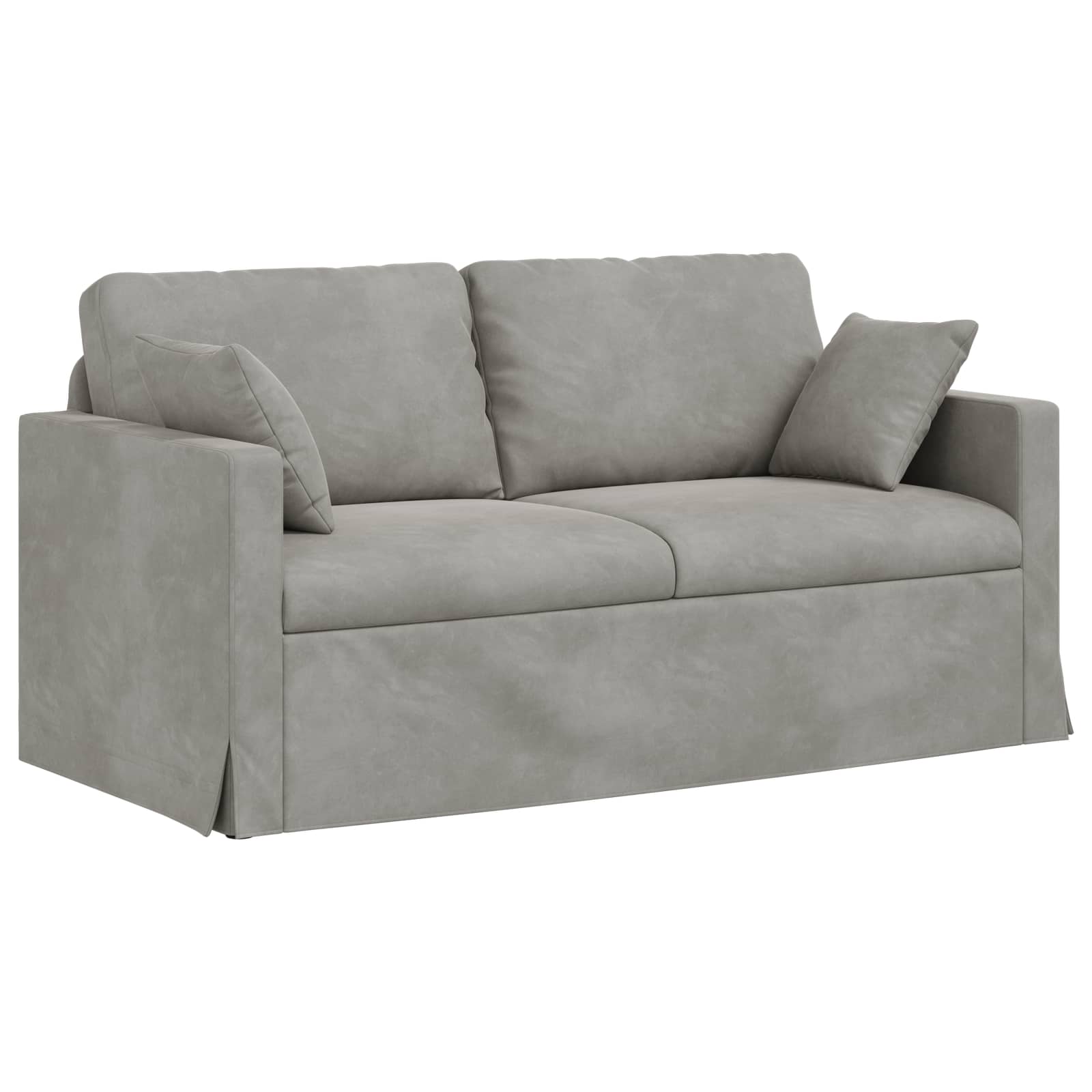 Canapé Gris clair 158 x 78 x 80 cm Velours - XIOS