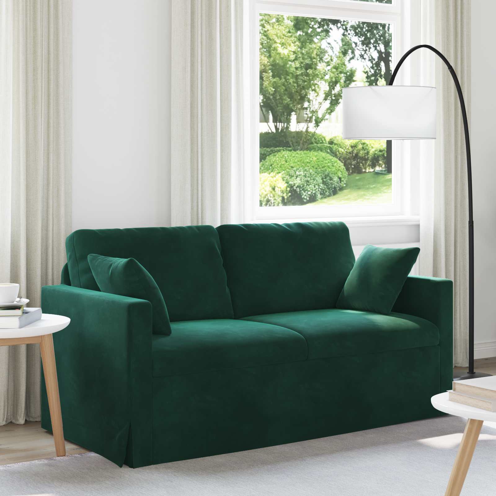 Canapé Vert foncé 158 x 78 x 80 cm Velours - XIOS