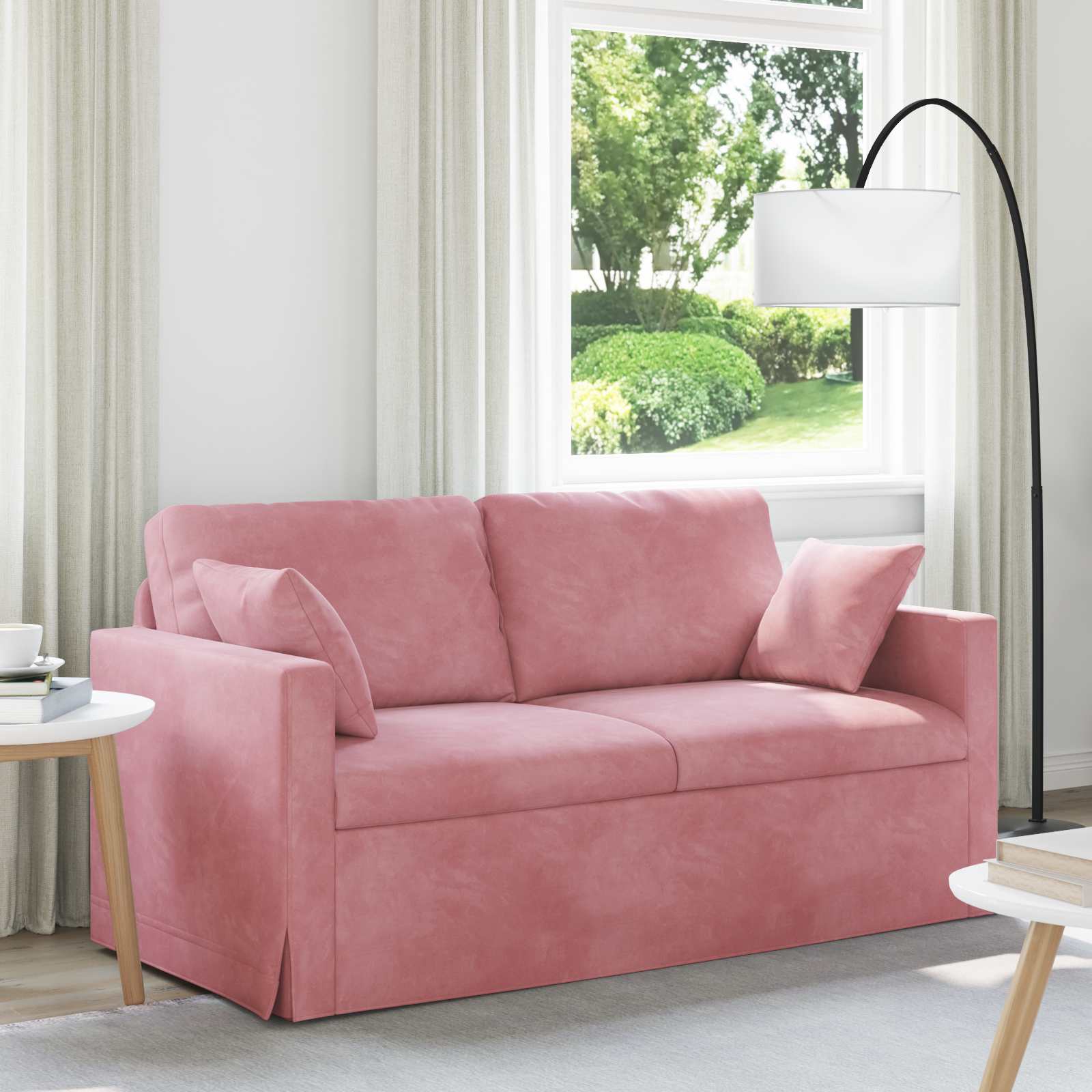 Canapé Rose 158 x 78 x 80 cm Velours - XIOS
