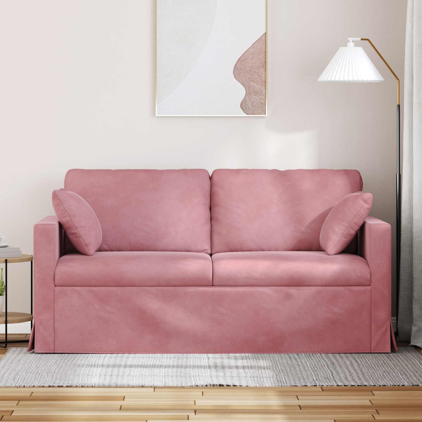 Canapé Rose 158 x 78 x 80 cm Velours - XIOS