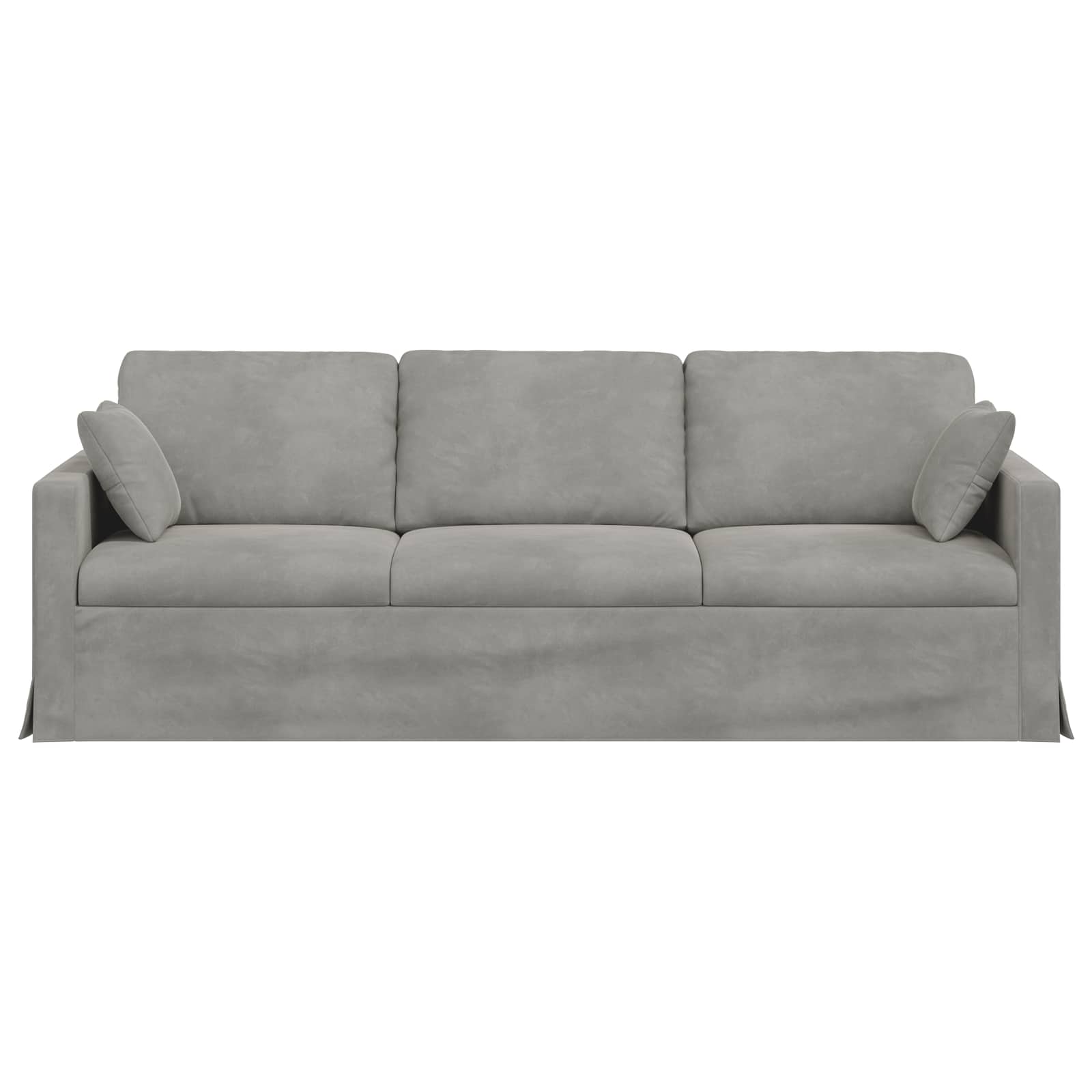 Canapé Gris clair 228 x 78 x 80 cm Velours - XIOS