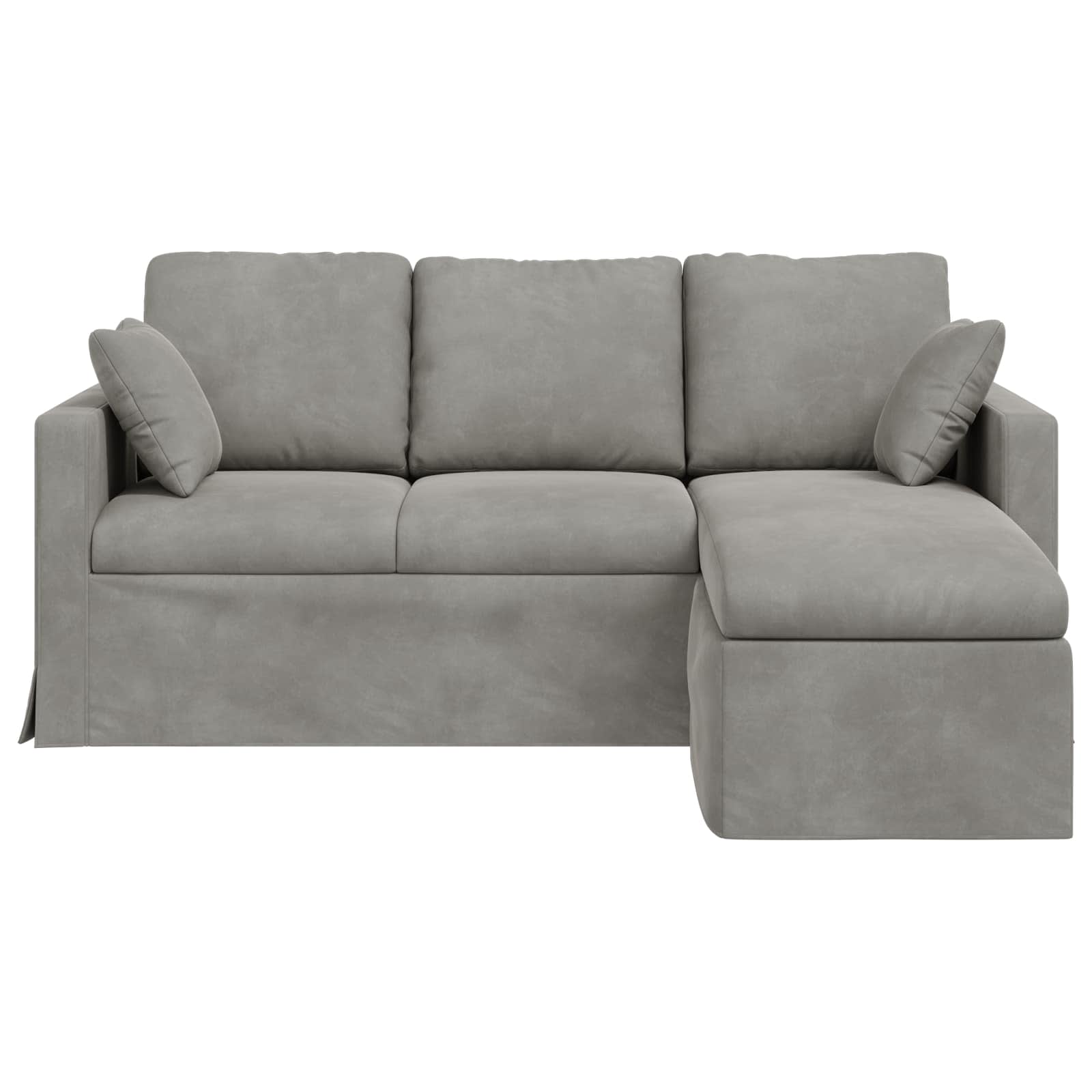 Canapé Gris clair 178 x 134 x 80 cm Velours
