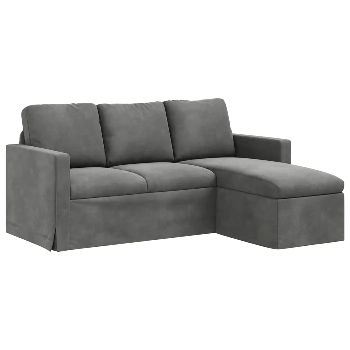 Canapé Gris foncé 178 x 134 x 80 cm Velours - XIOS