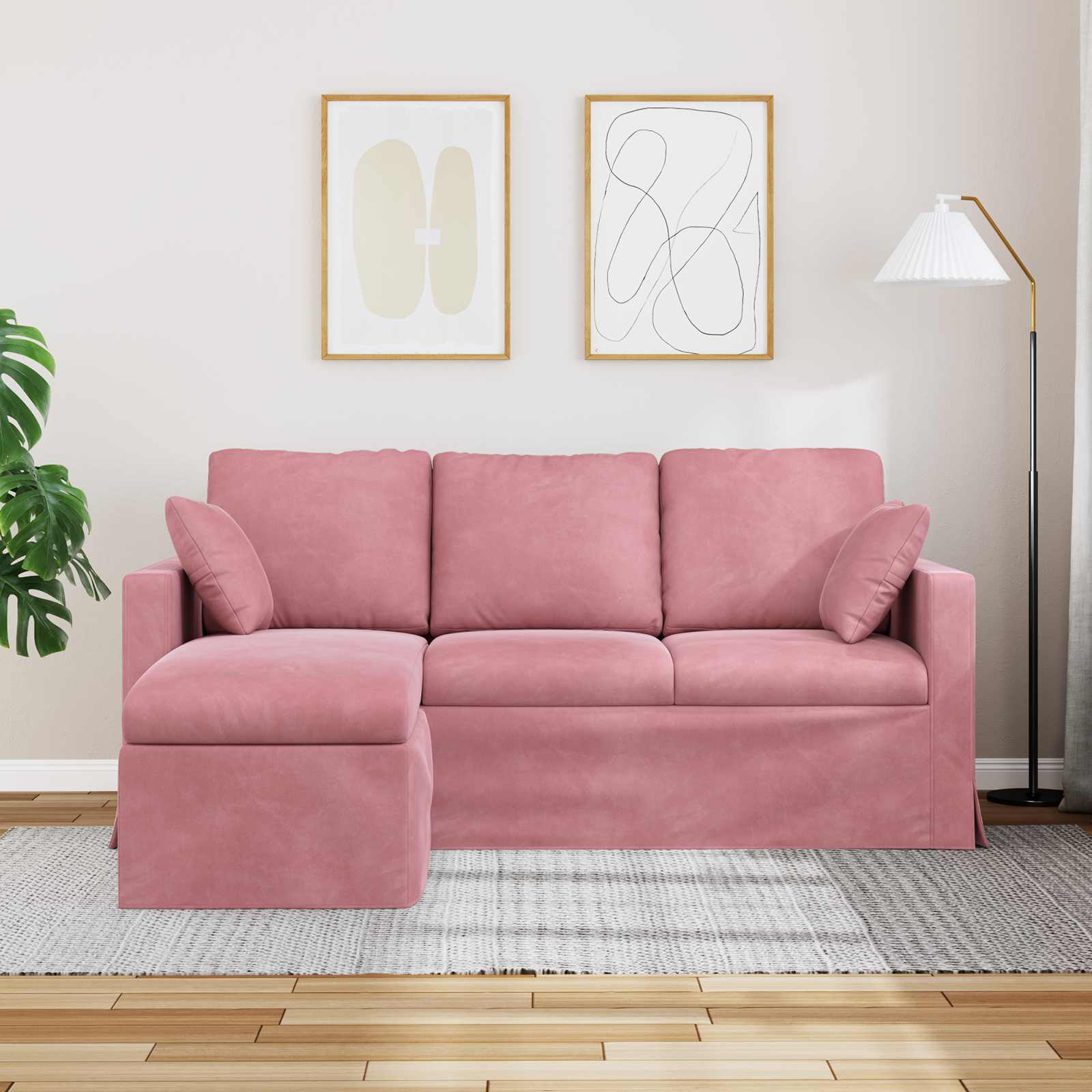 Canapé Rose 178 x 134 x 80 cm Velours