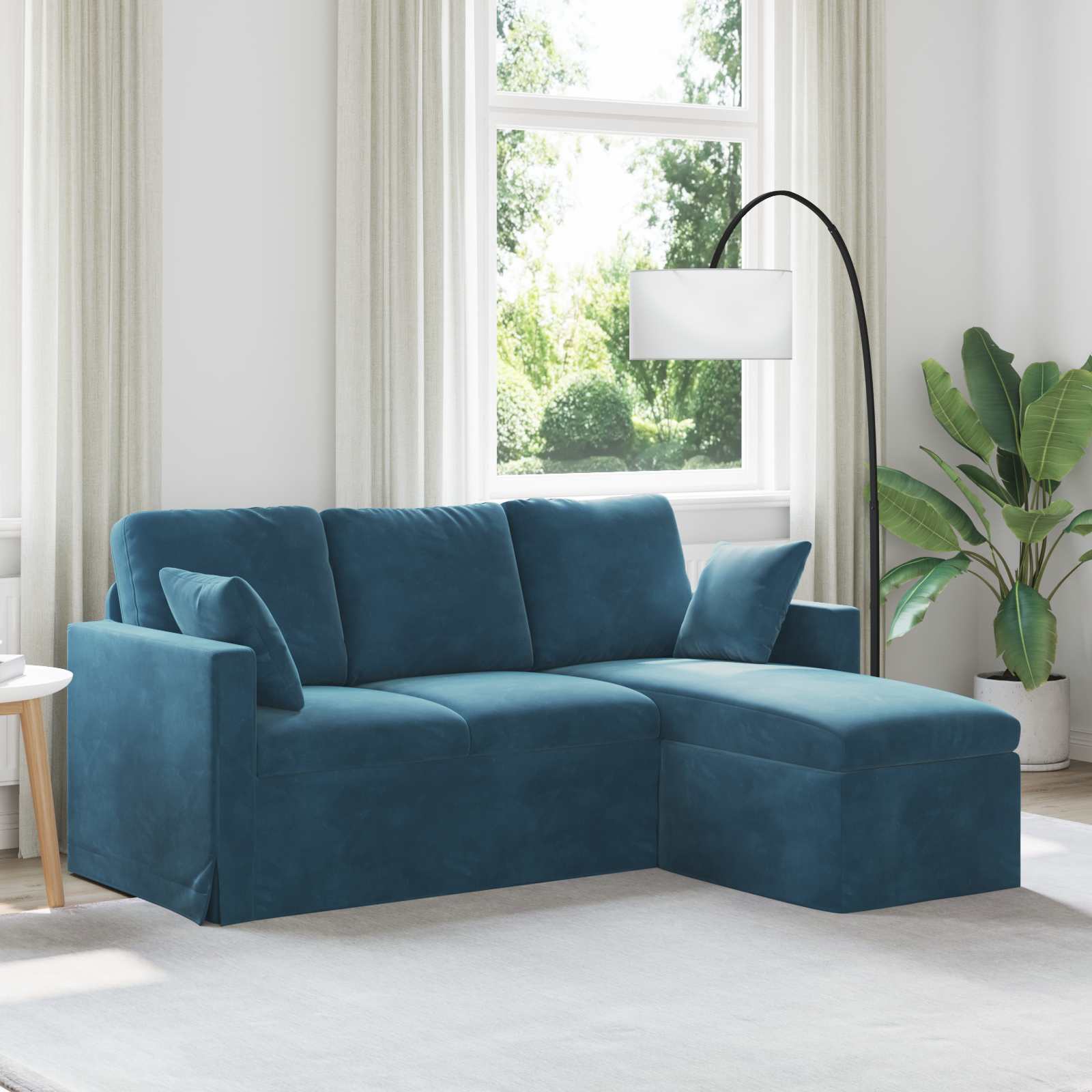 Canapé Bleu 178 x 134 x 80 cm Velours