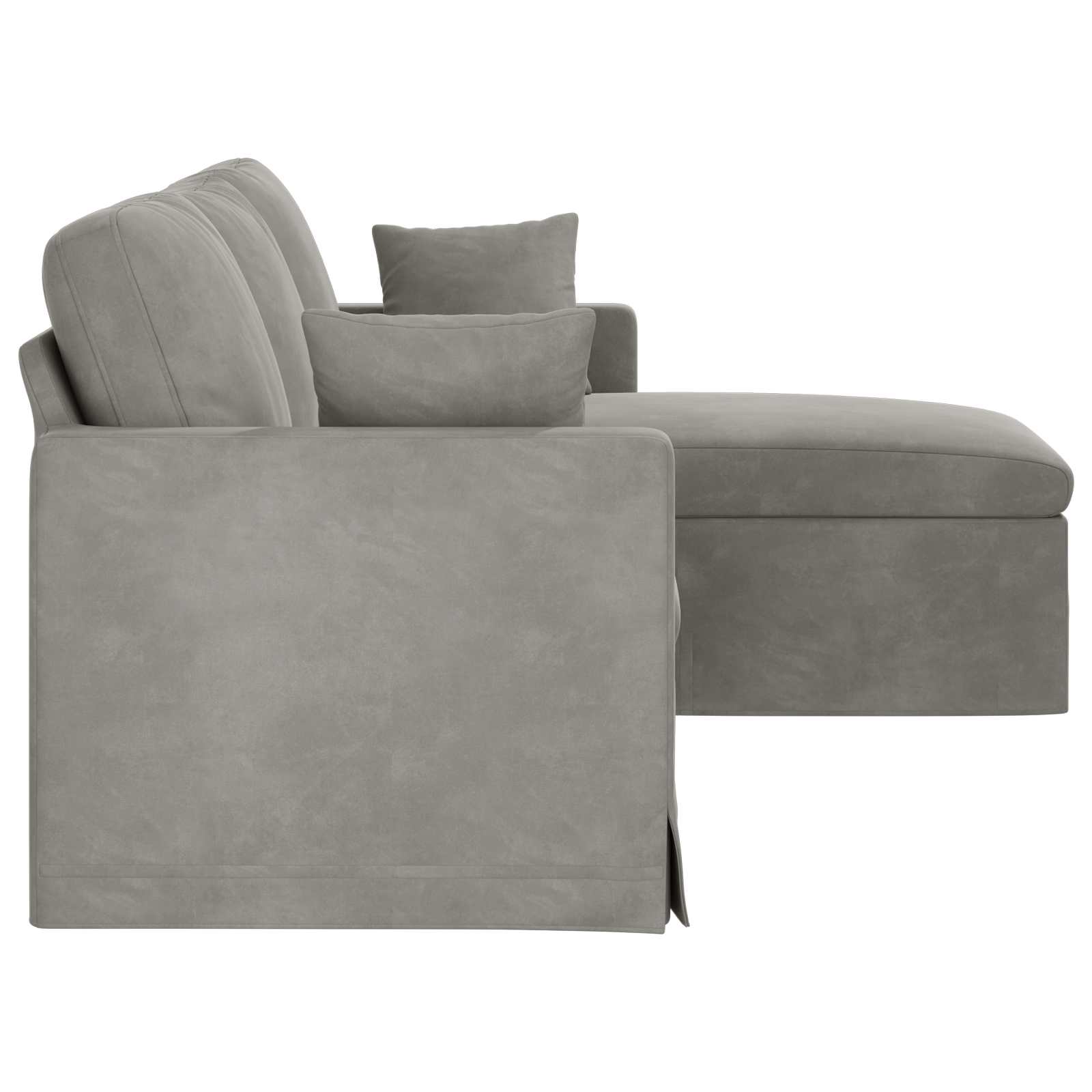 Canapé Gris clair 198 x 134 x 80 cm Velours