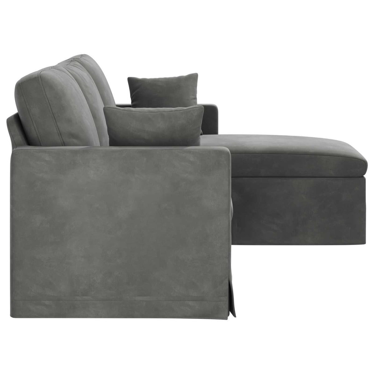 Canapé Gris foncé 198 x 134 x 80 cm Velours