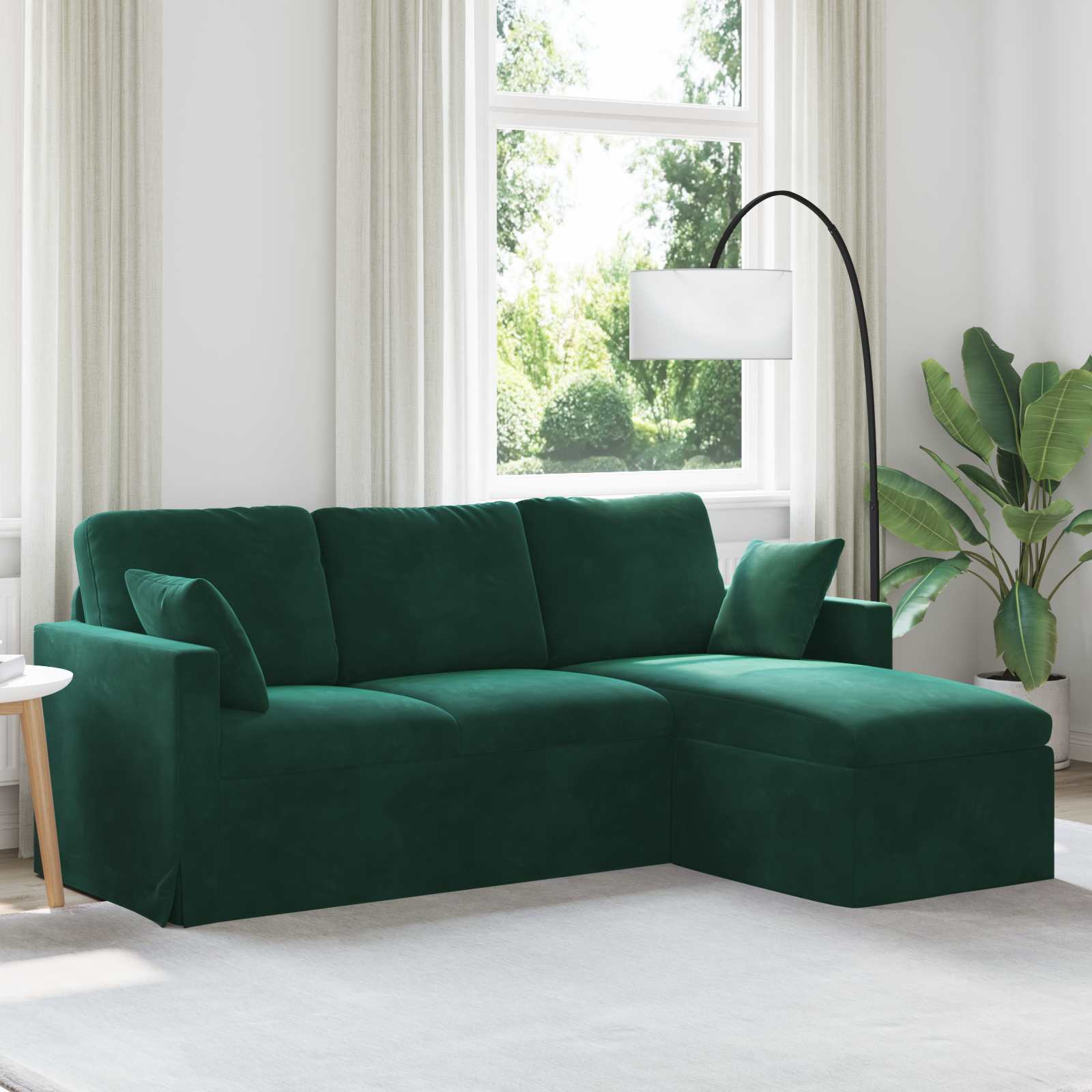 Canapé Vert foncé 198 x 134 x 80 cm Velours - XIOS