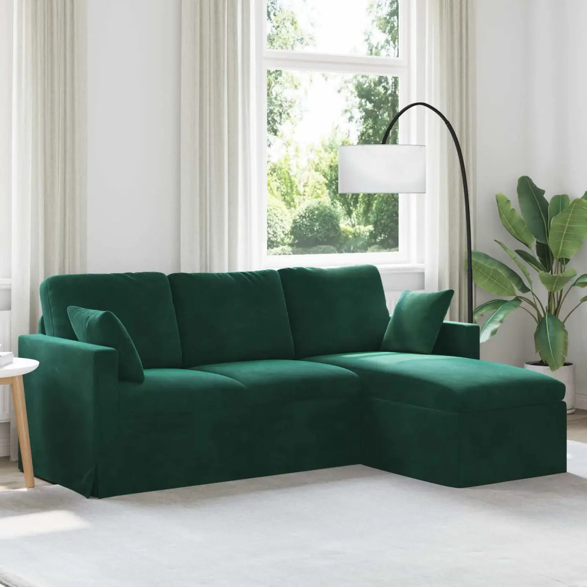 Canapé Vert foncé 198 x 134 x 80 cm Velours - XIOS