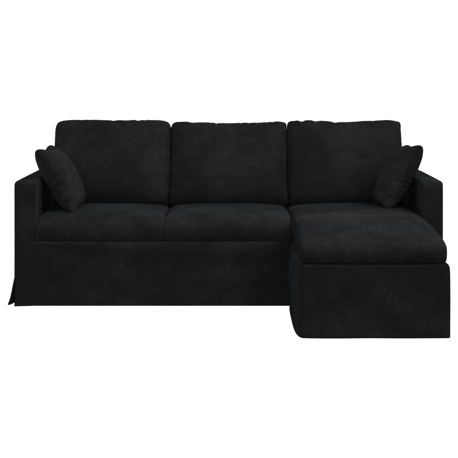 Canapé Noir 198 x 134 x 80 cm Velours