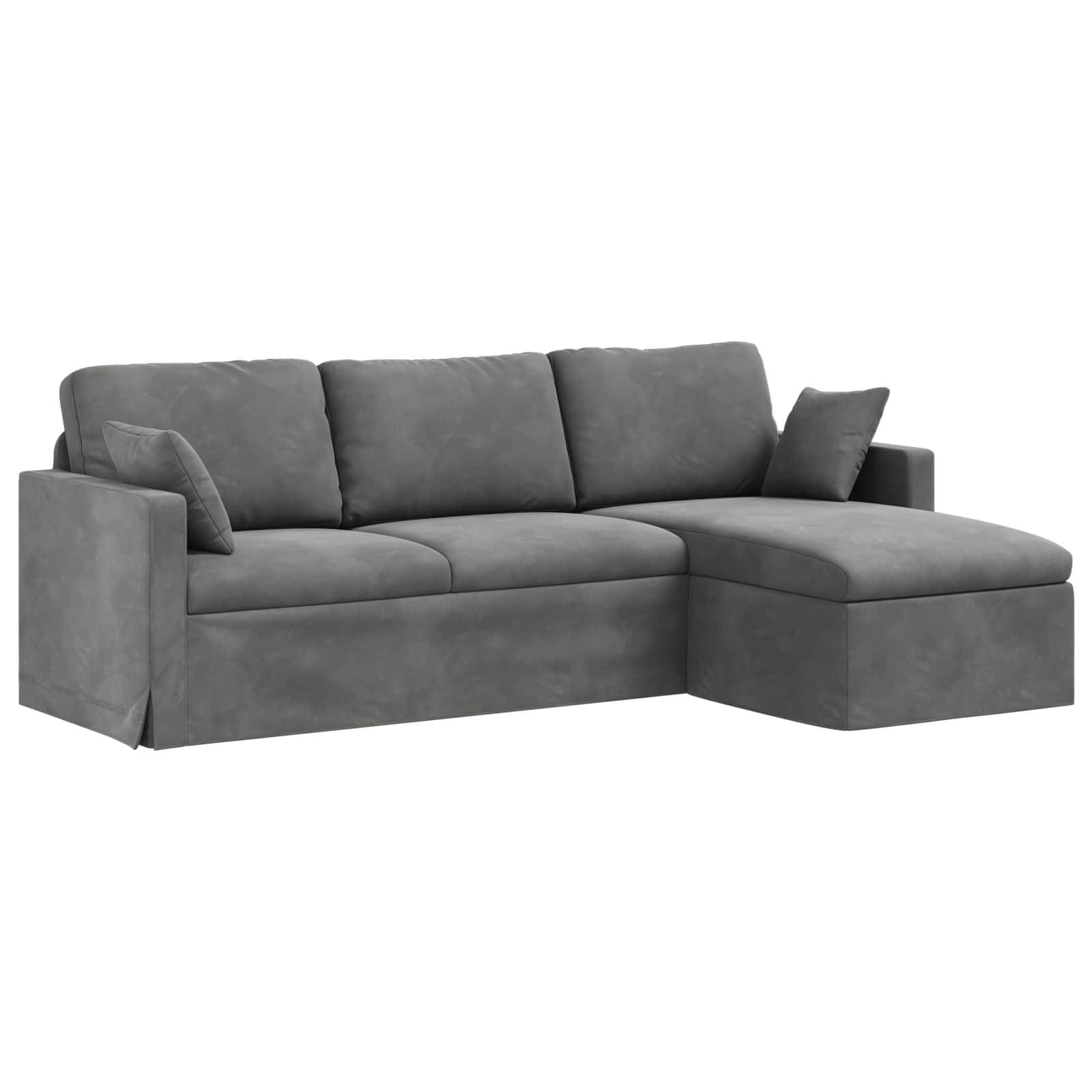 Canapé Gris foncé 228 x 134 x 80 cm Velours