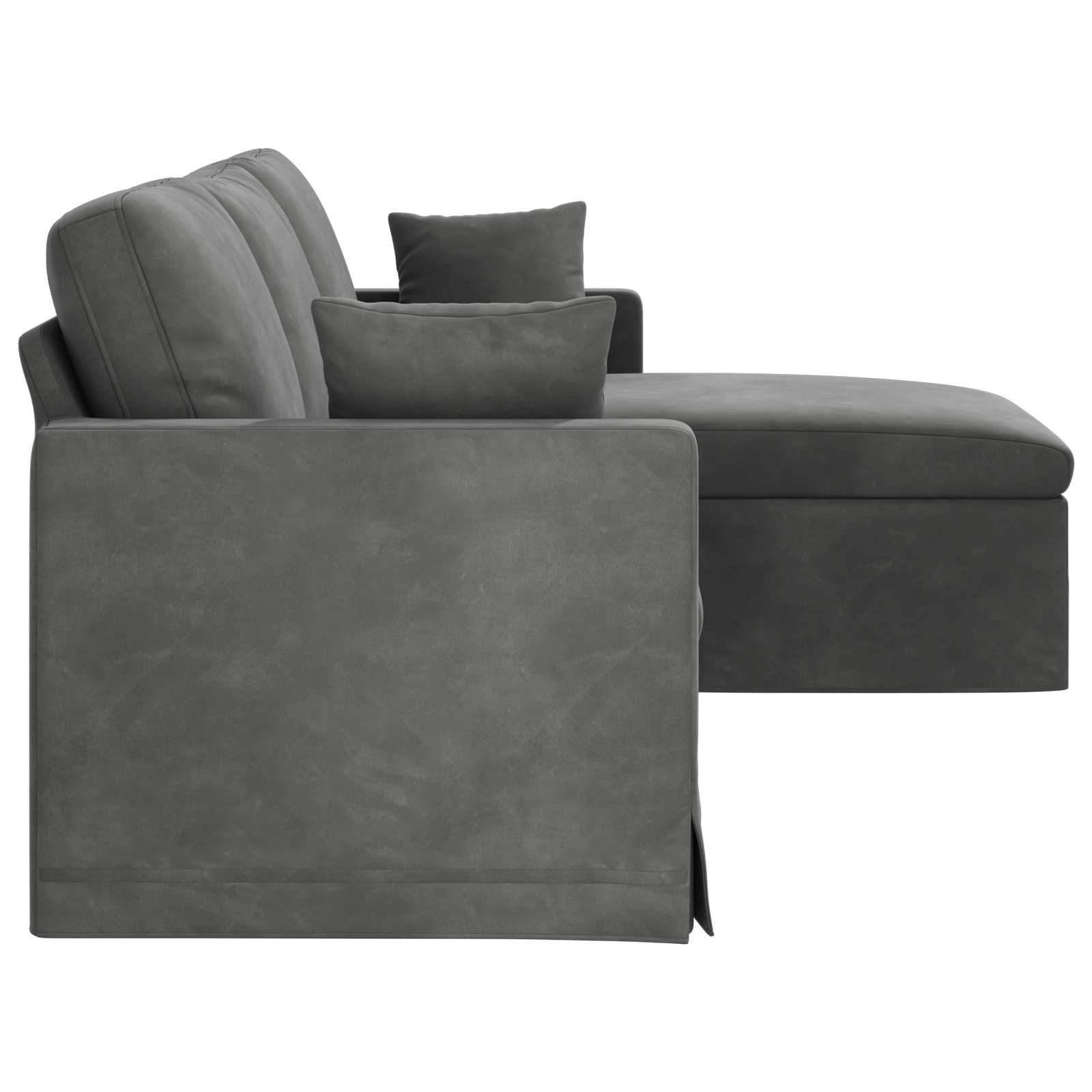 Canapé Gris foncé 228 x 134 x 80 cm Velours