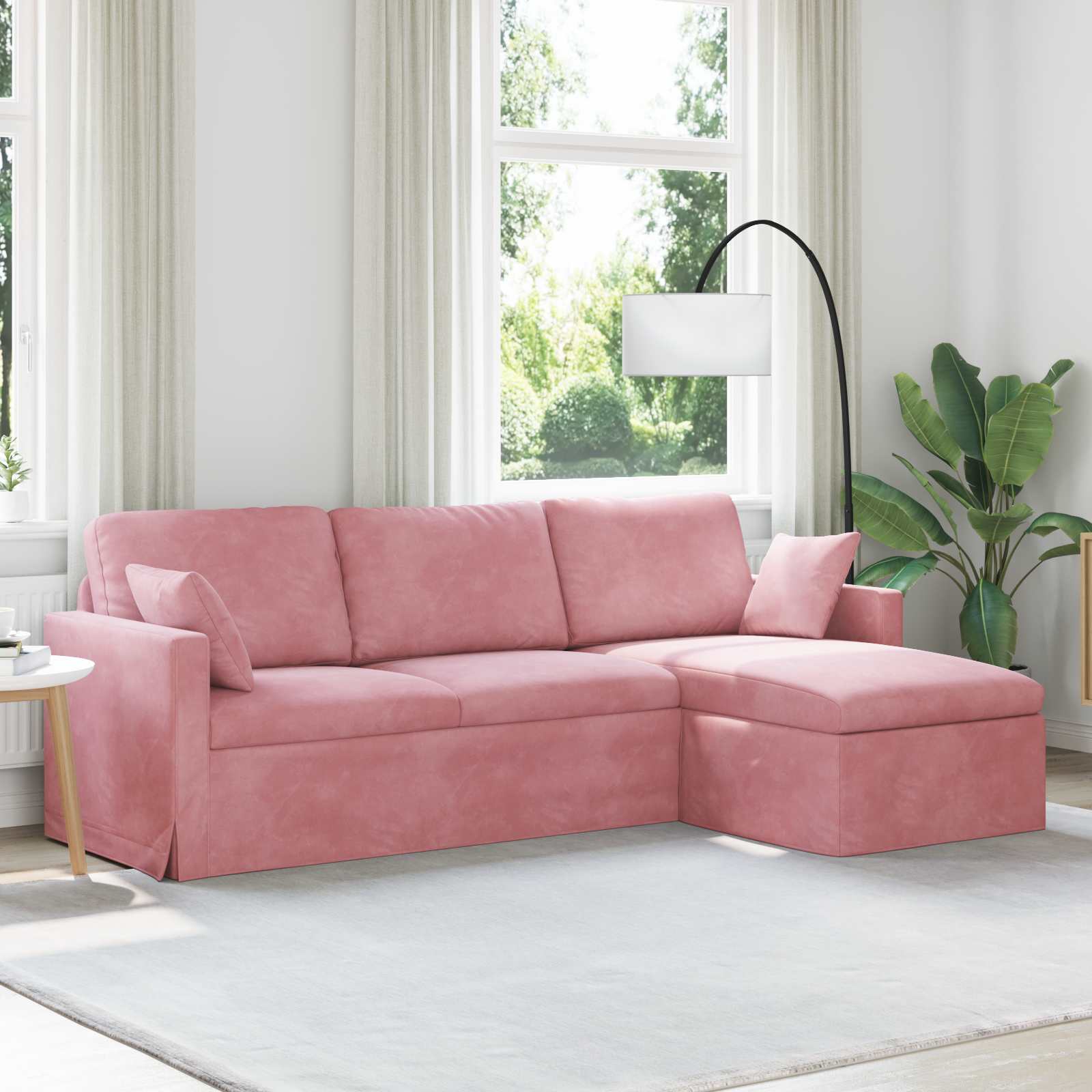 Canapé Rose 228 x 134 x 80 cm Velours