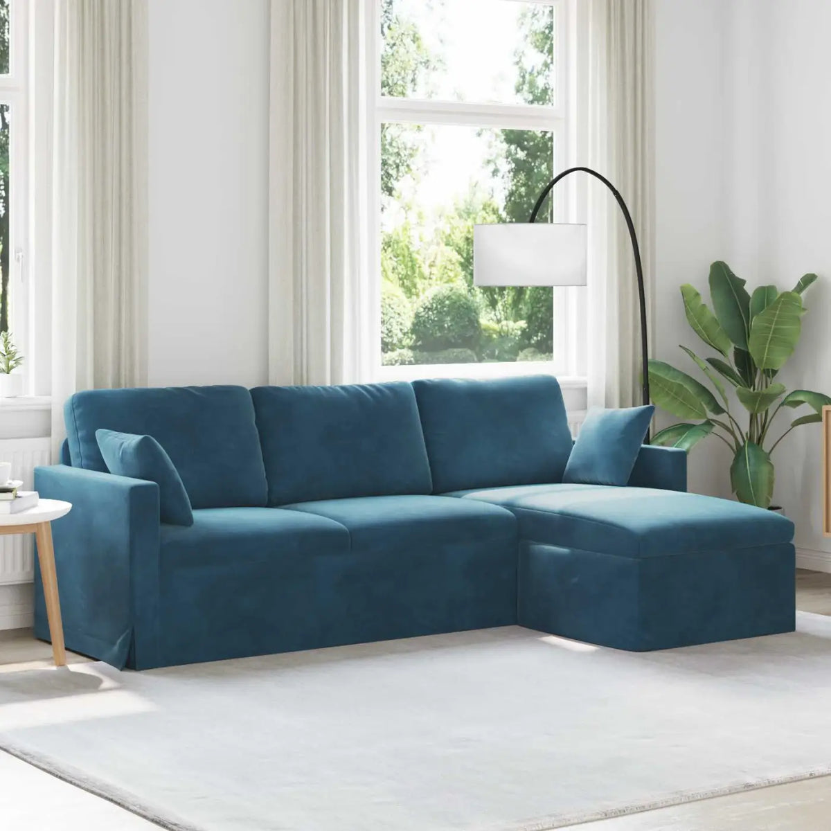 Canapé Bleu 228 x 134 x 80 cm Velours - XIOS