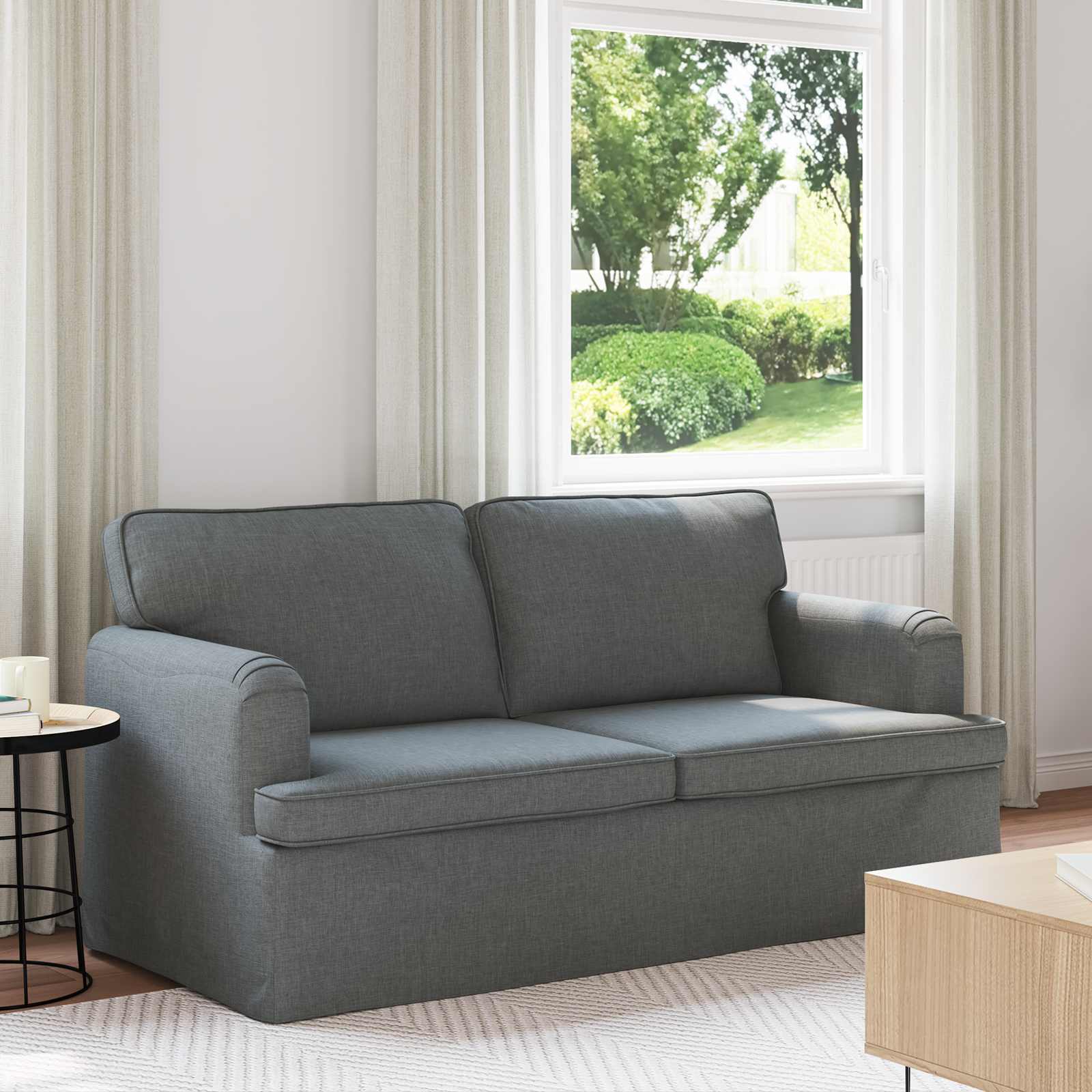 Canapé 140cm Gris foncé Métал - XIOS