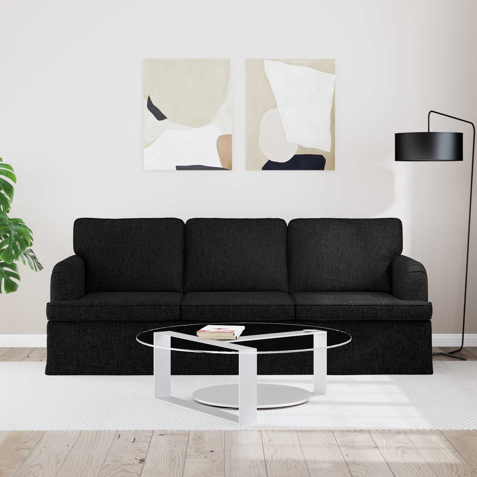 Canapé 180cm Noir Métал - XIOS