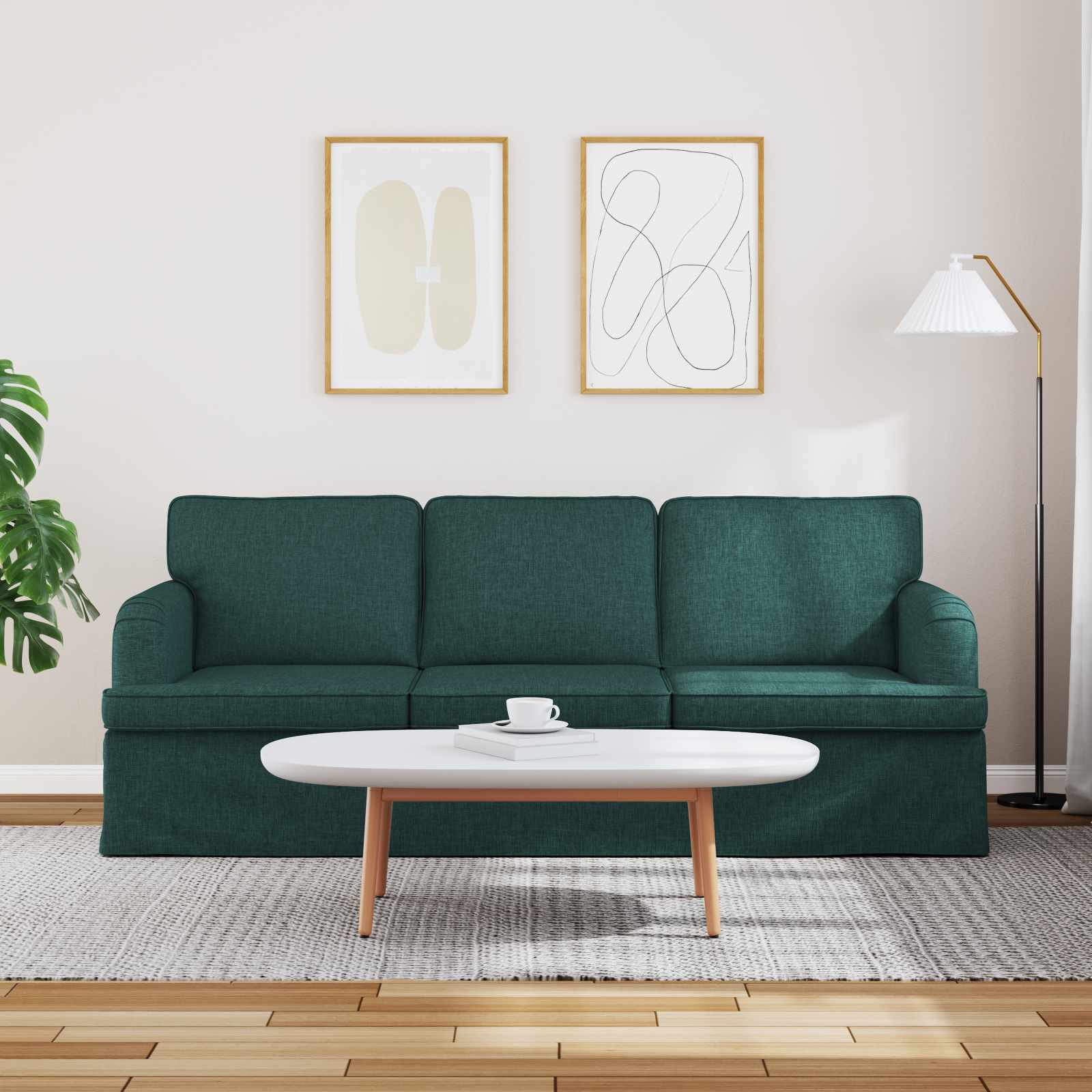 Canapé 180cm Vert foncé Métал - XIOS