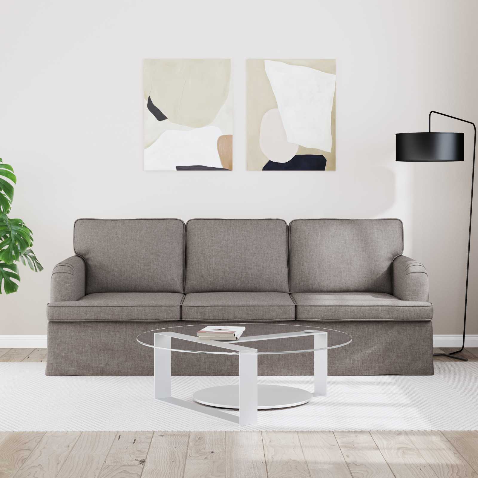 Canapé 180cm Taupe Métал - XIOS