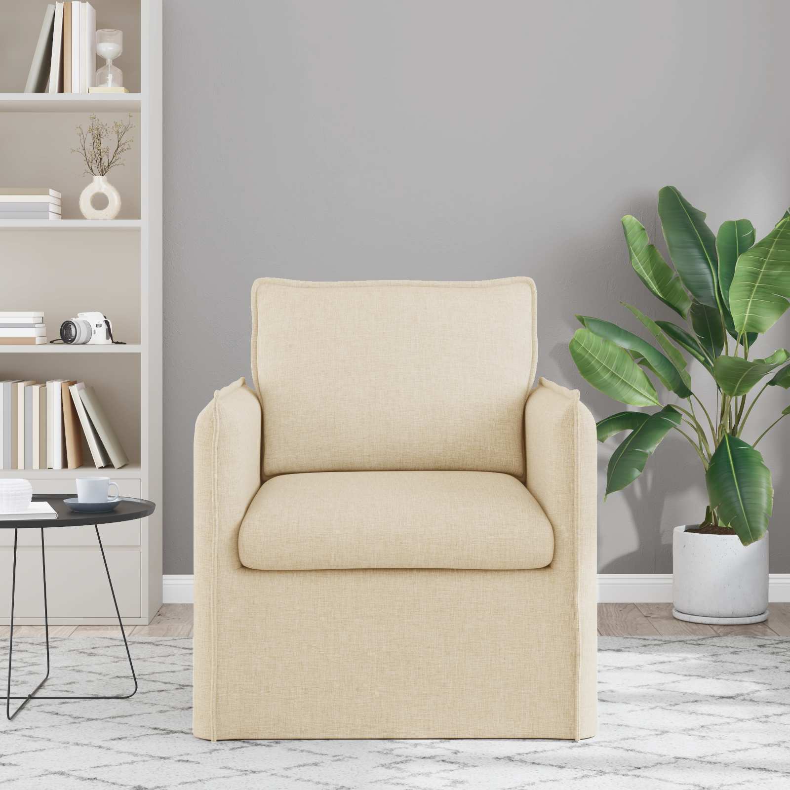 Canapé 60cm Crème Métал - XIOS