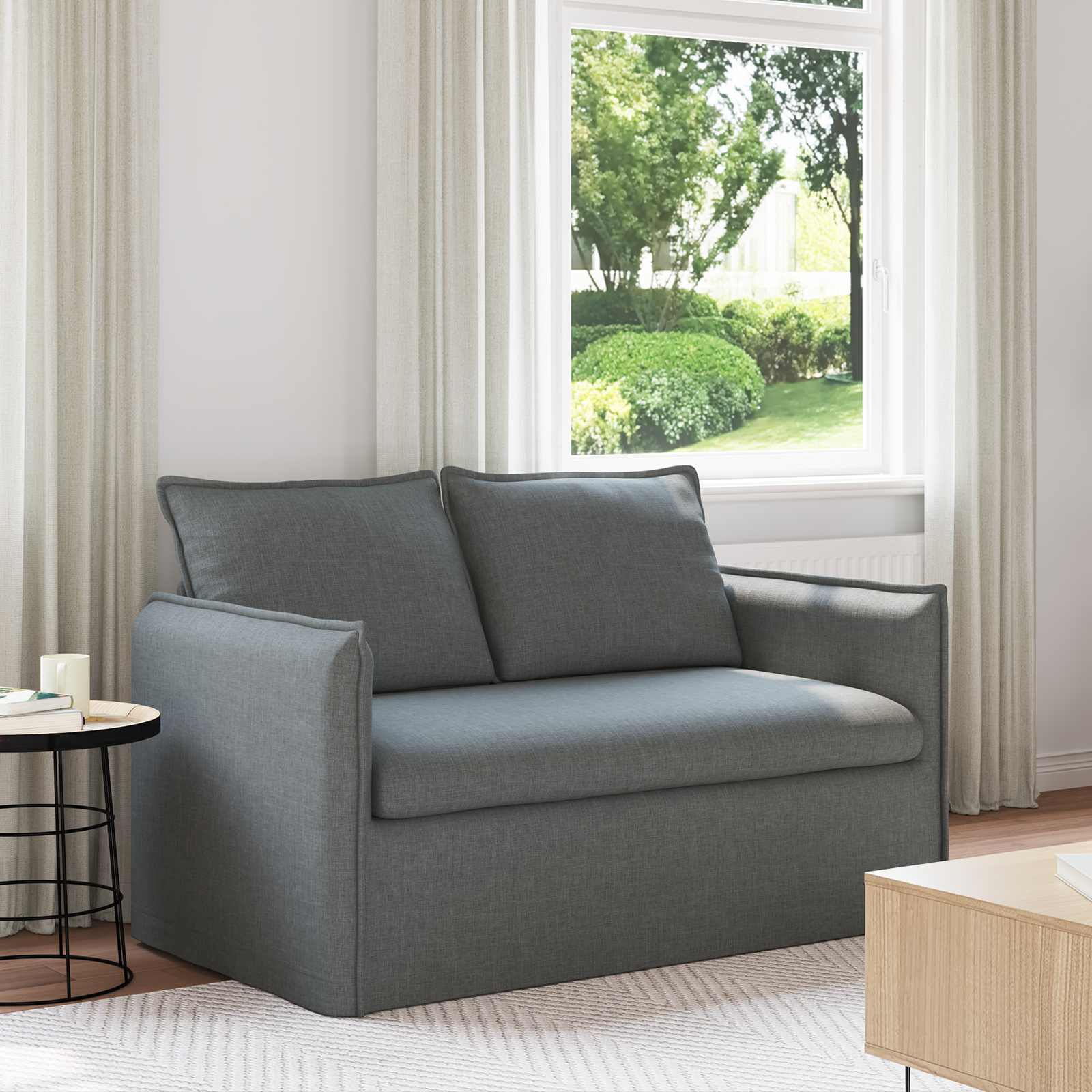 Canapé 120cm Gris foncé Métал - XIOS