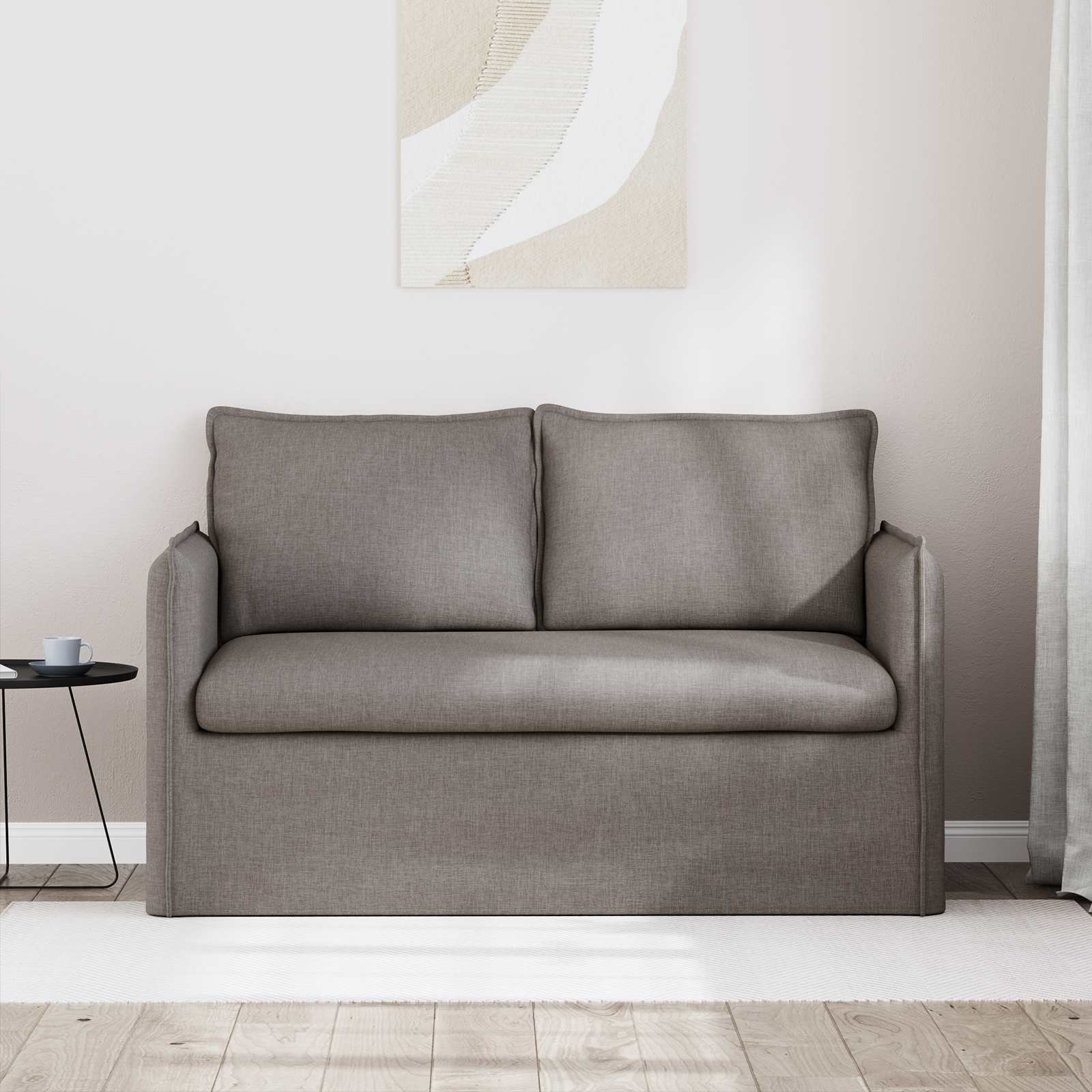 Canapé 120cm Taupe Métал - XIOS