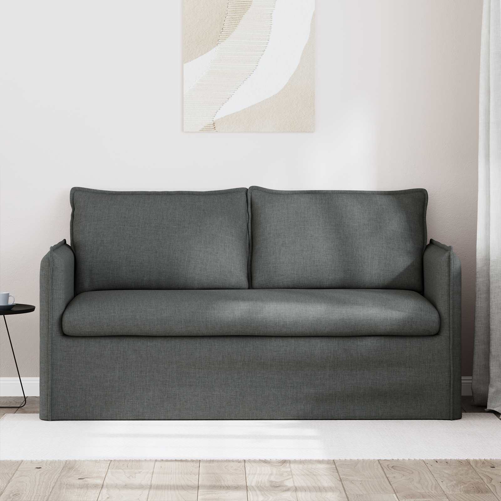 Canapé 140cm Gris foncé Métал - XIOS