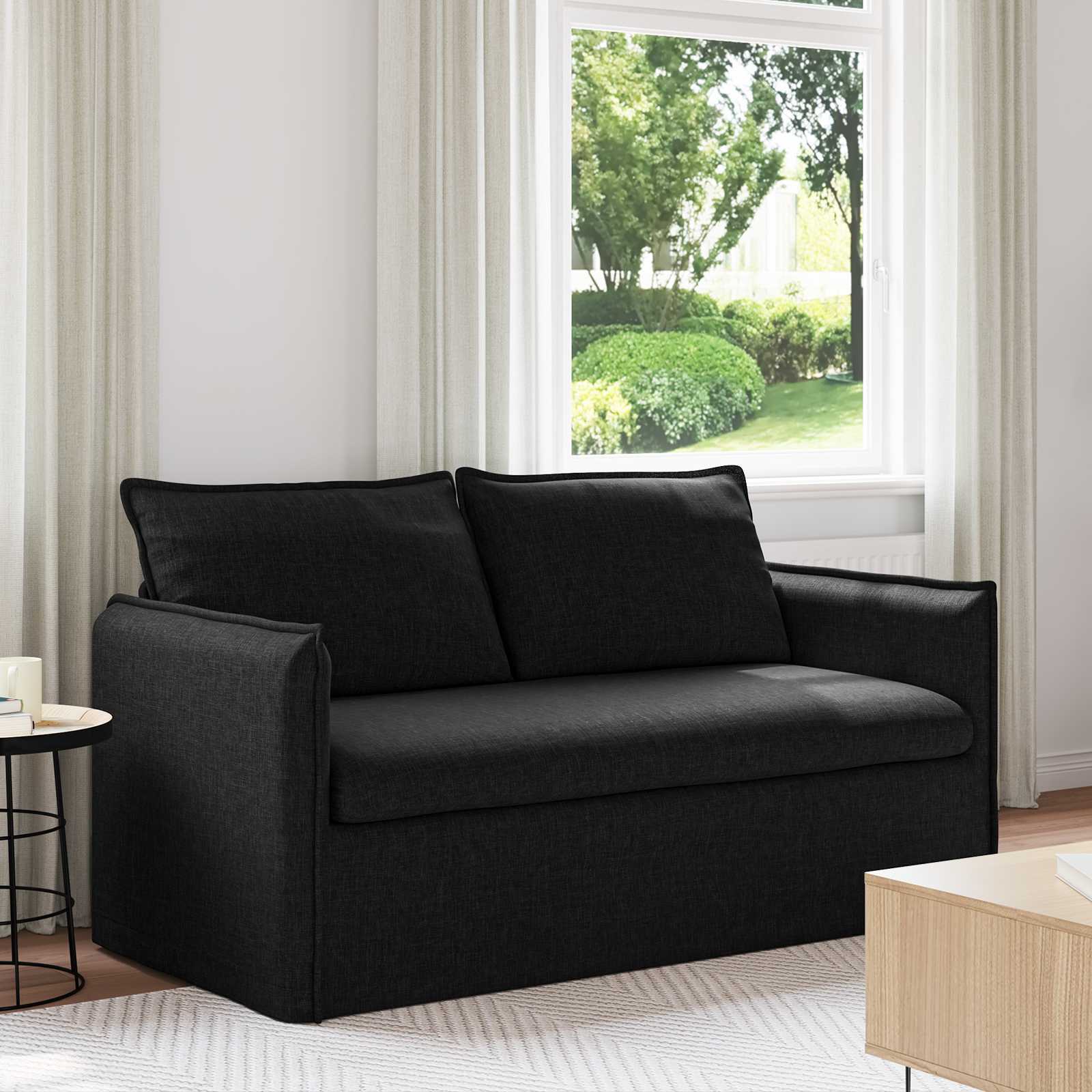 Canapé 140cm Noir Métал - XIOS