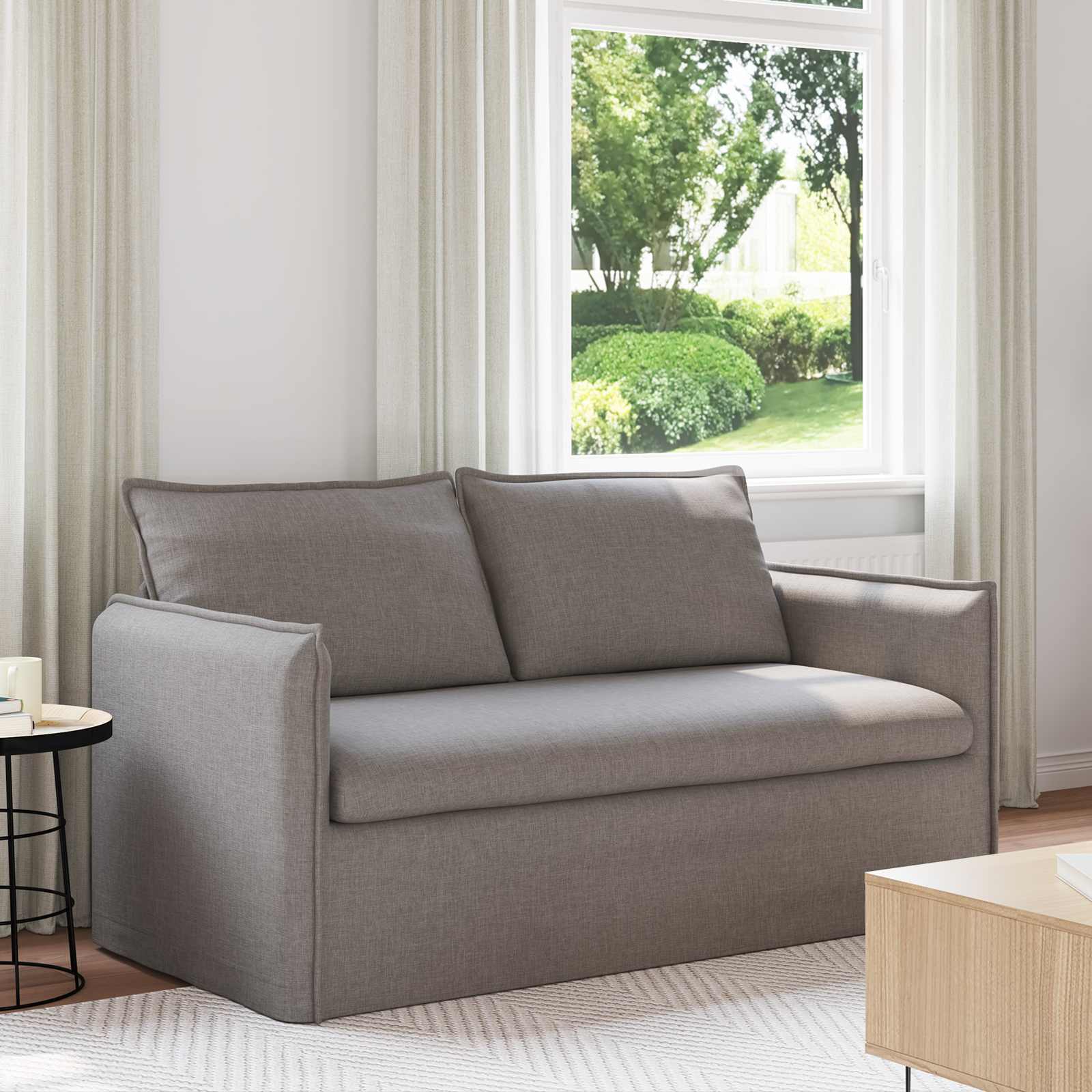 Canapé 140cm Taupe Métал - XIOS