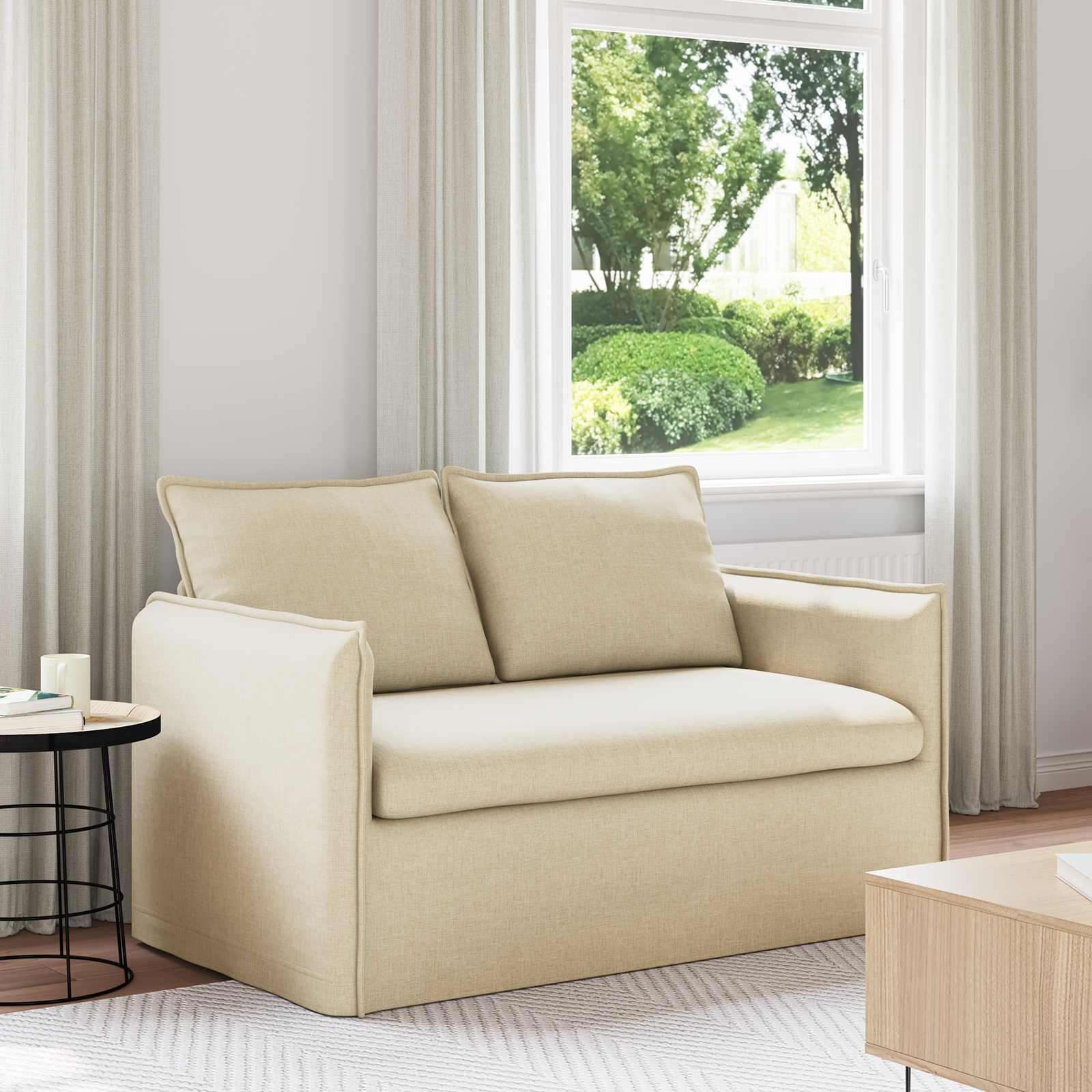 Canapé 140cm Crème Métал - XIOS