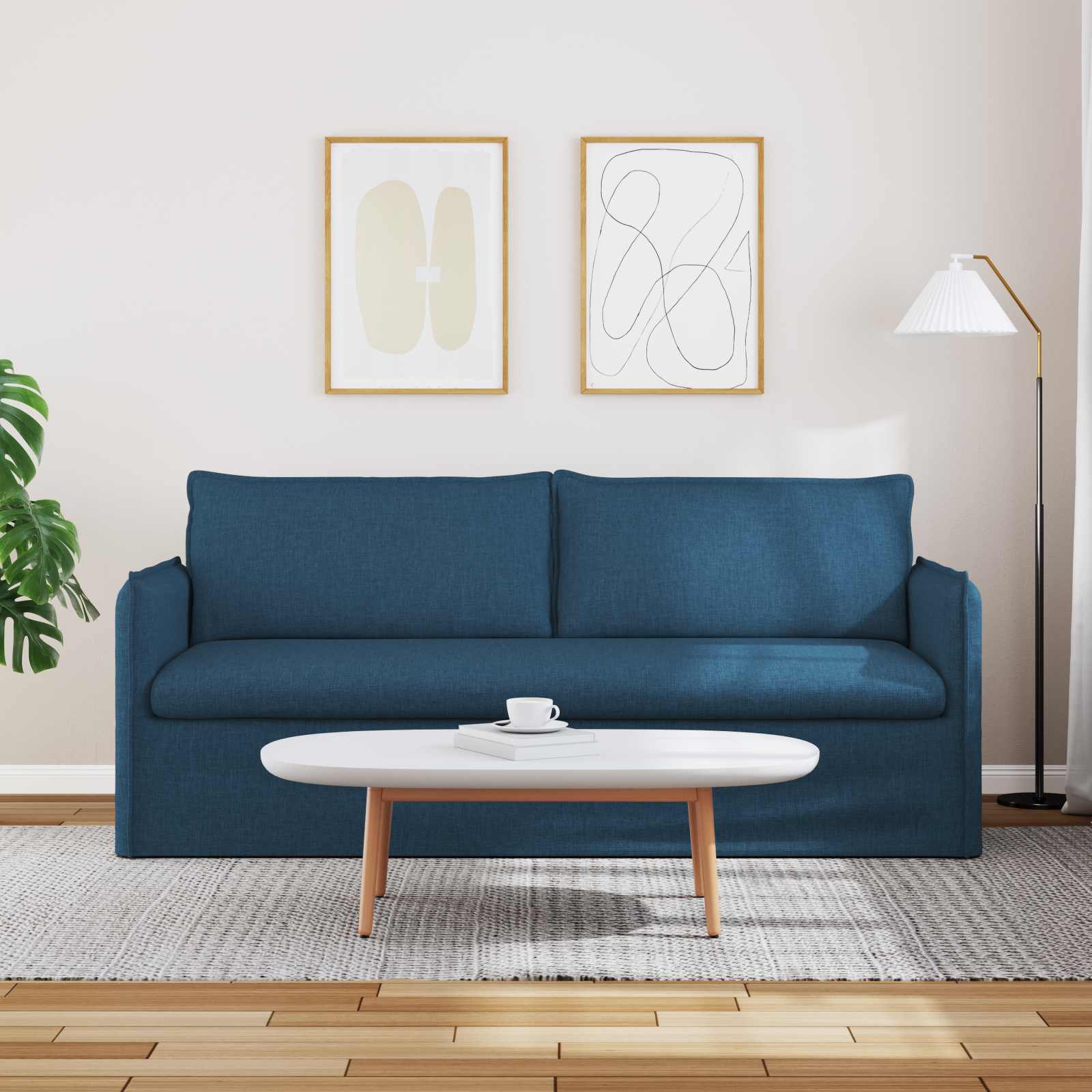 Canapé Bleu 195 x 82 x 85 cm Métал - XIOS