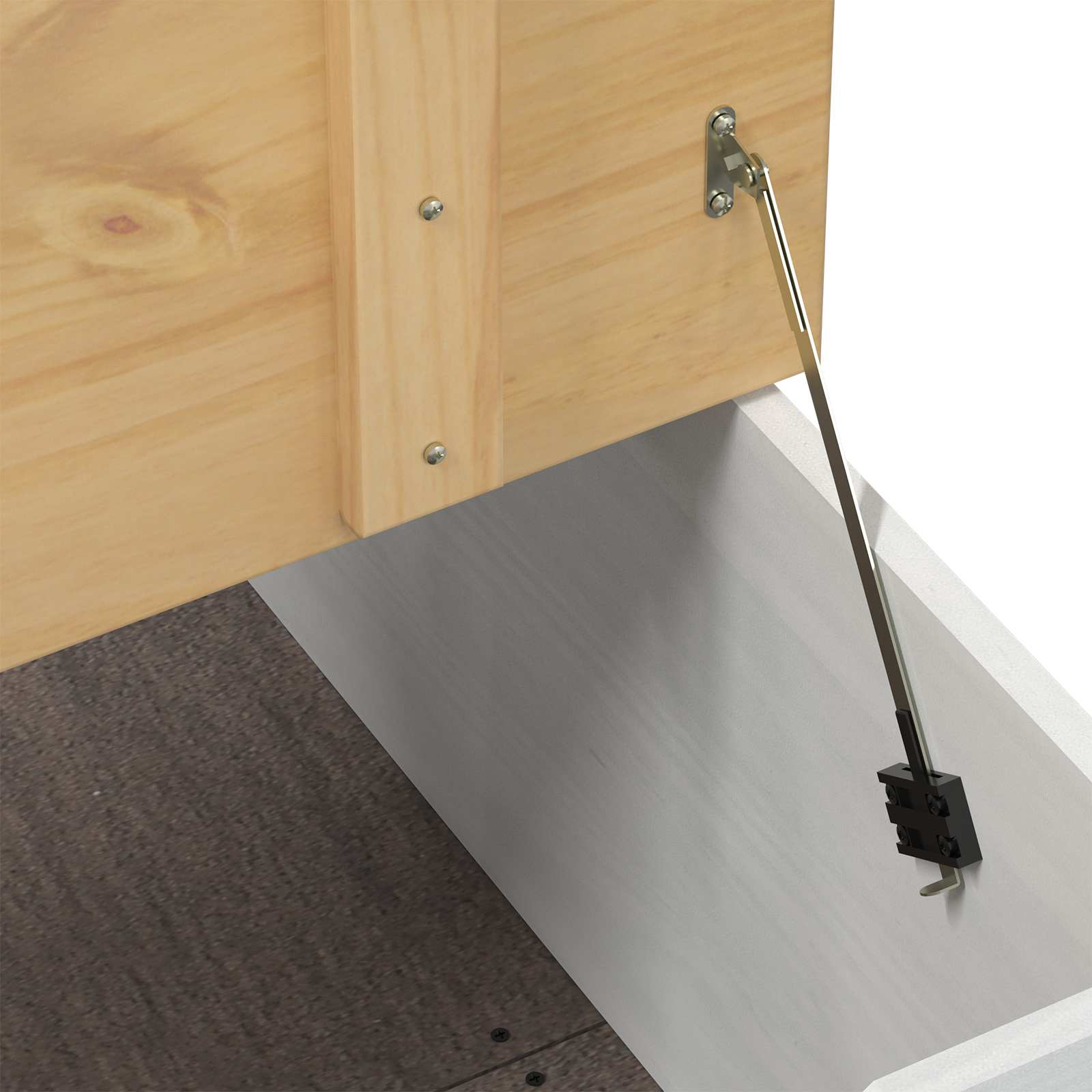 storage box avec étagère Blanc 78 x 78 x 45 cm Pin massif - XIOS