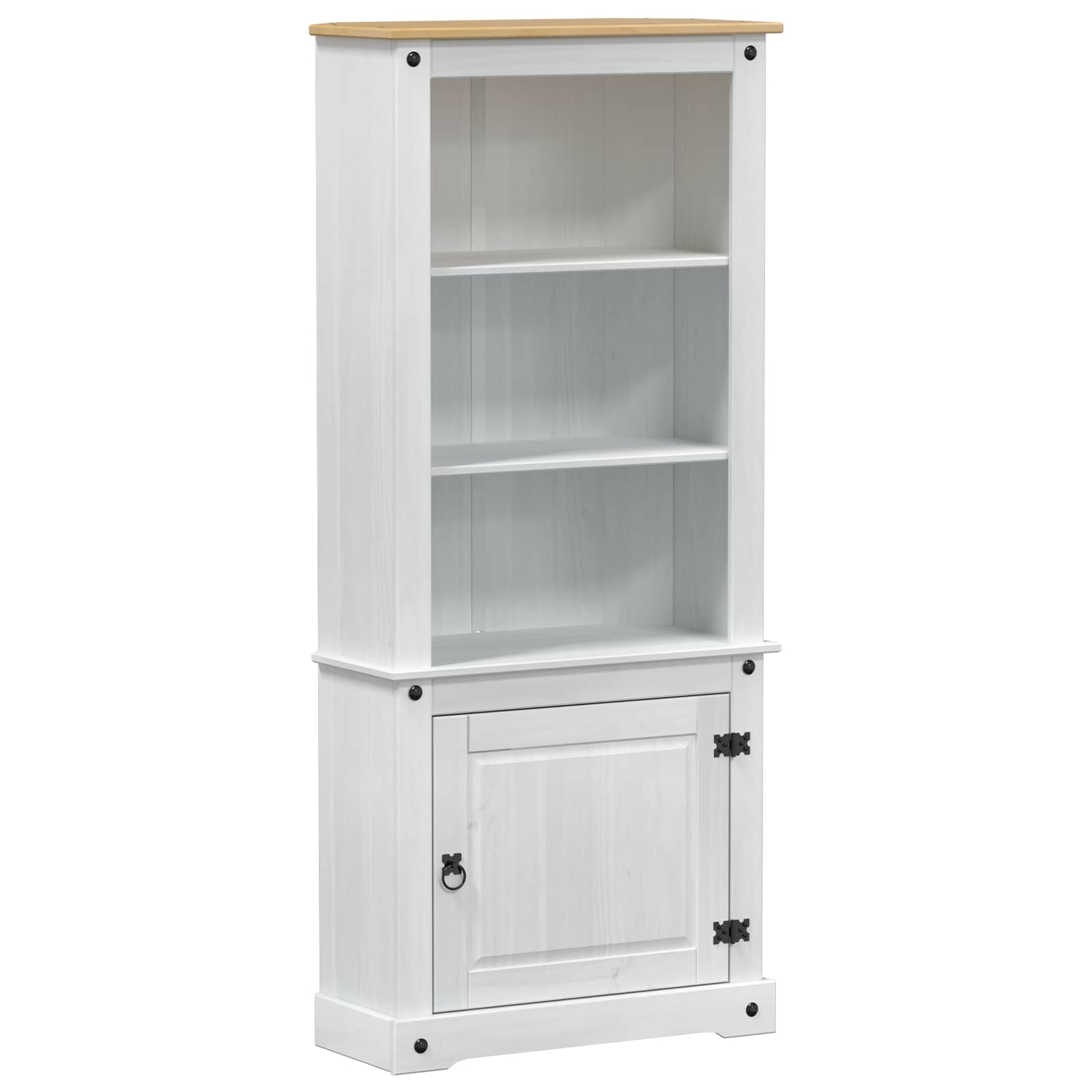 Haut Armoire Blanc 74 x 38 x 170 cm Pin massif - XIOS