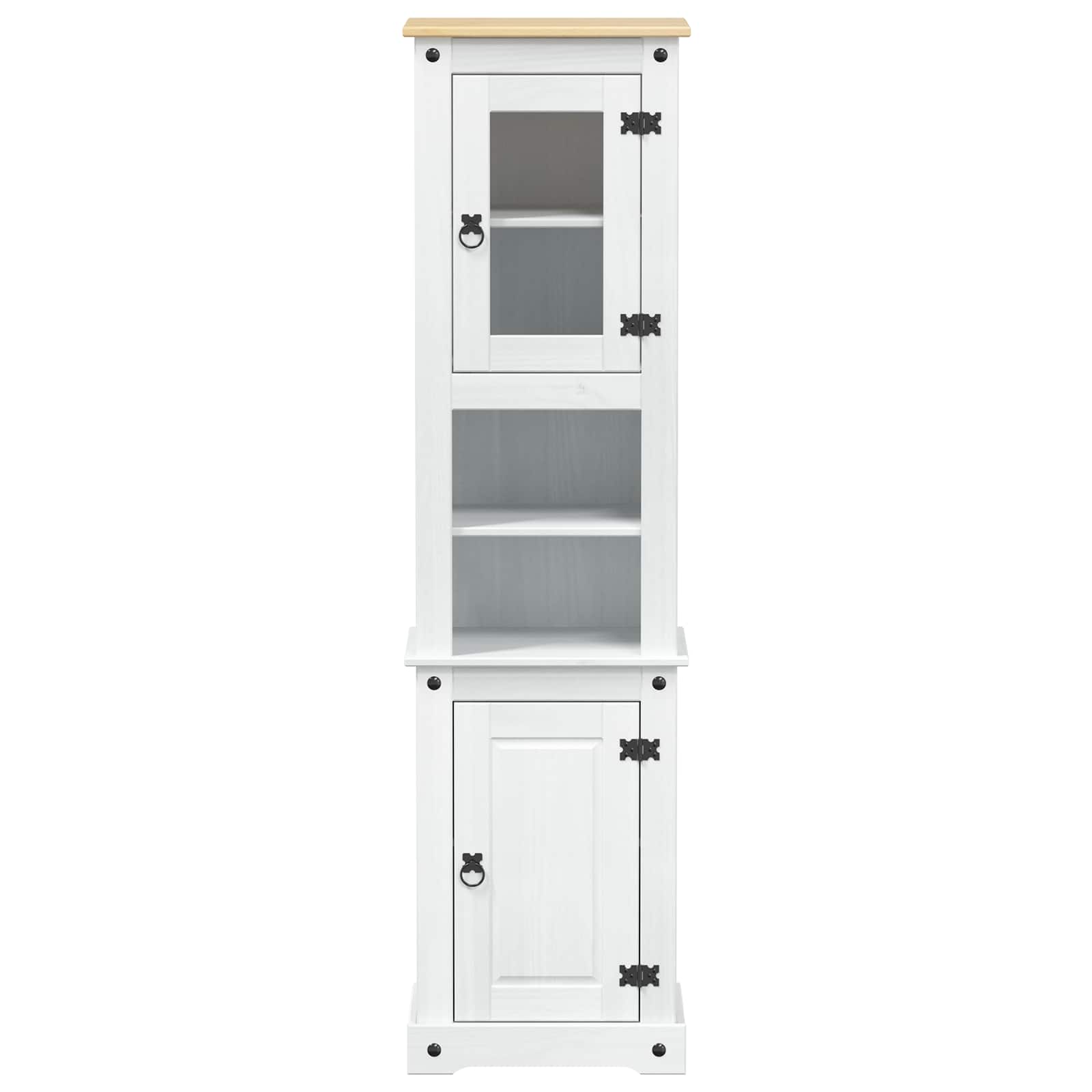 Cabinet de salle de bain Blanc 50 x 40 x 185 cm Pin massif