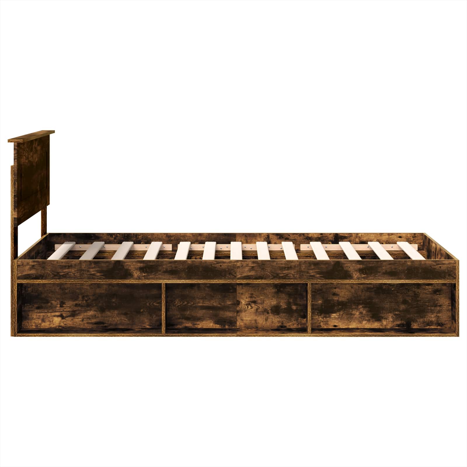 Cadre de lit Chêne fumé 100 x 200 cm Bois d'ingénierie - XIOS