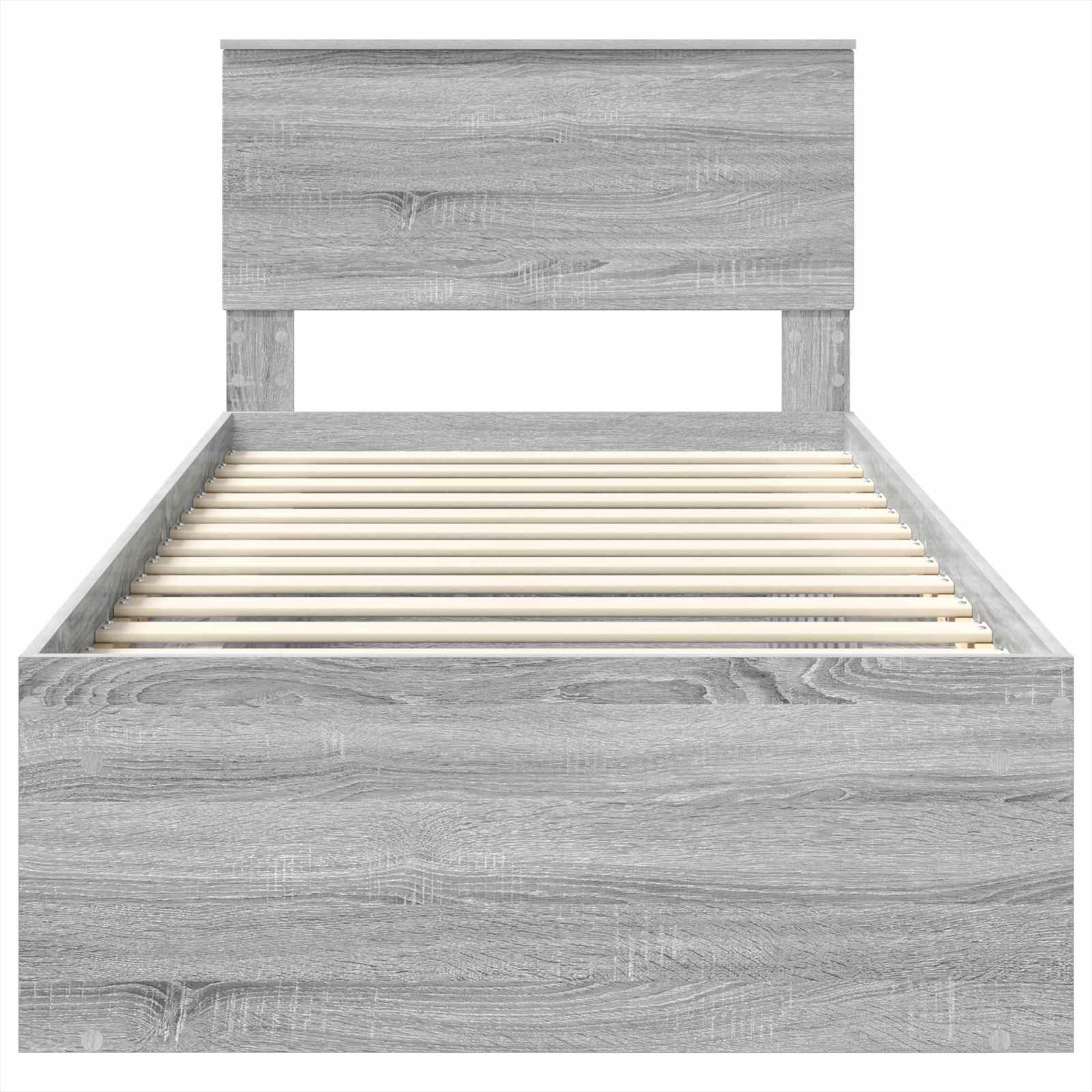Cadre de lit Gris Sonoma 100 x 200 cm Bois d'ingénierie - XIOS