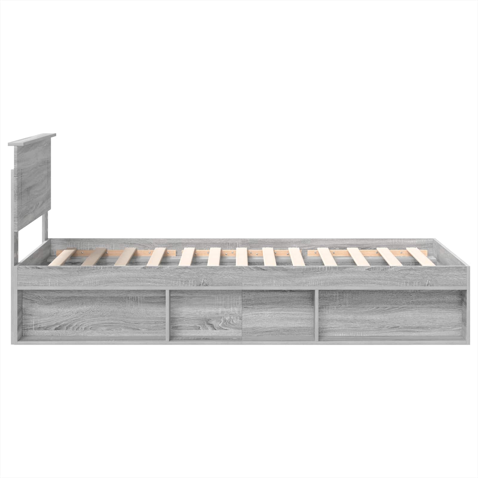 Cadre de lit Gris Sonoma 100 x 200 cm Bois d'ingénierie - XIOS