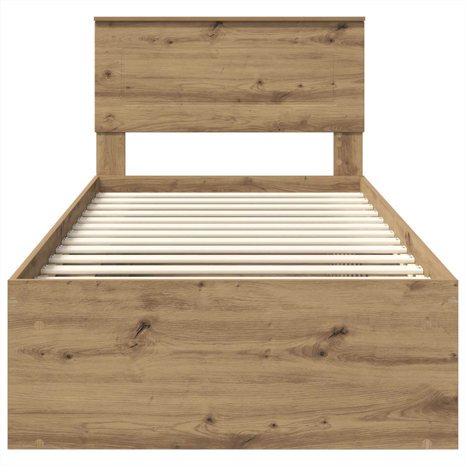 Cadre de lit Chêne artisan 100 x 200 cm Bois d'ingénierie - XIOS