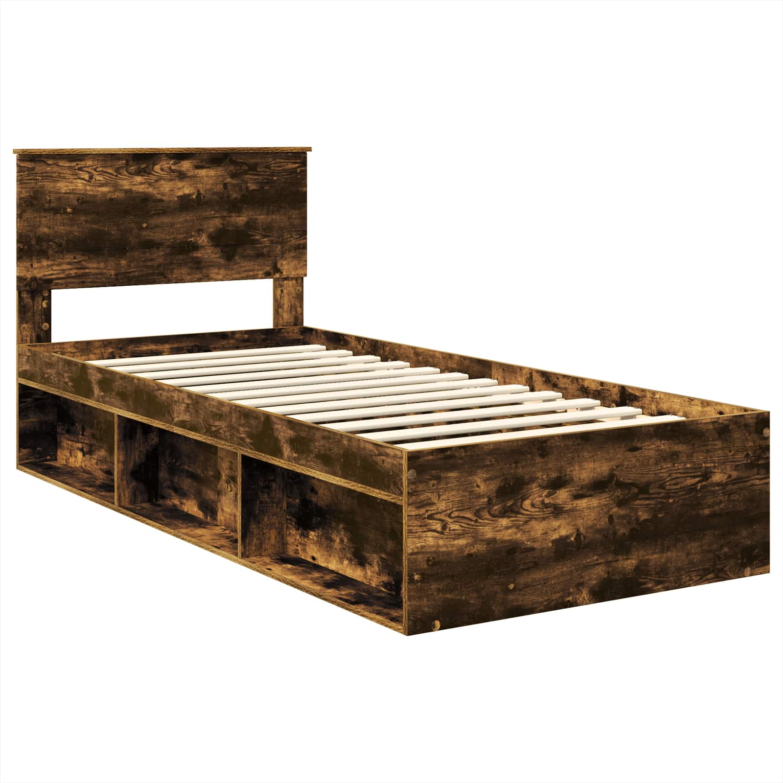 Cadre de lit Chêne fumé 90 x 190 cm Bois d'ingénierie - XIOS
