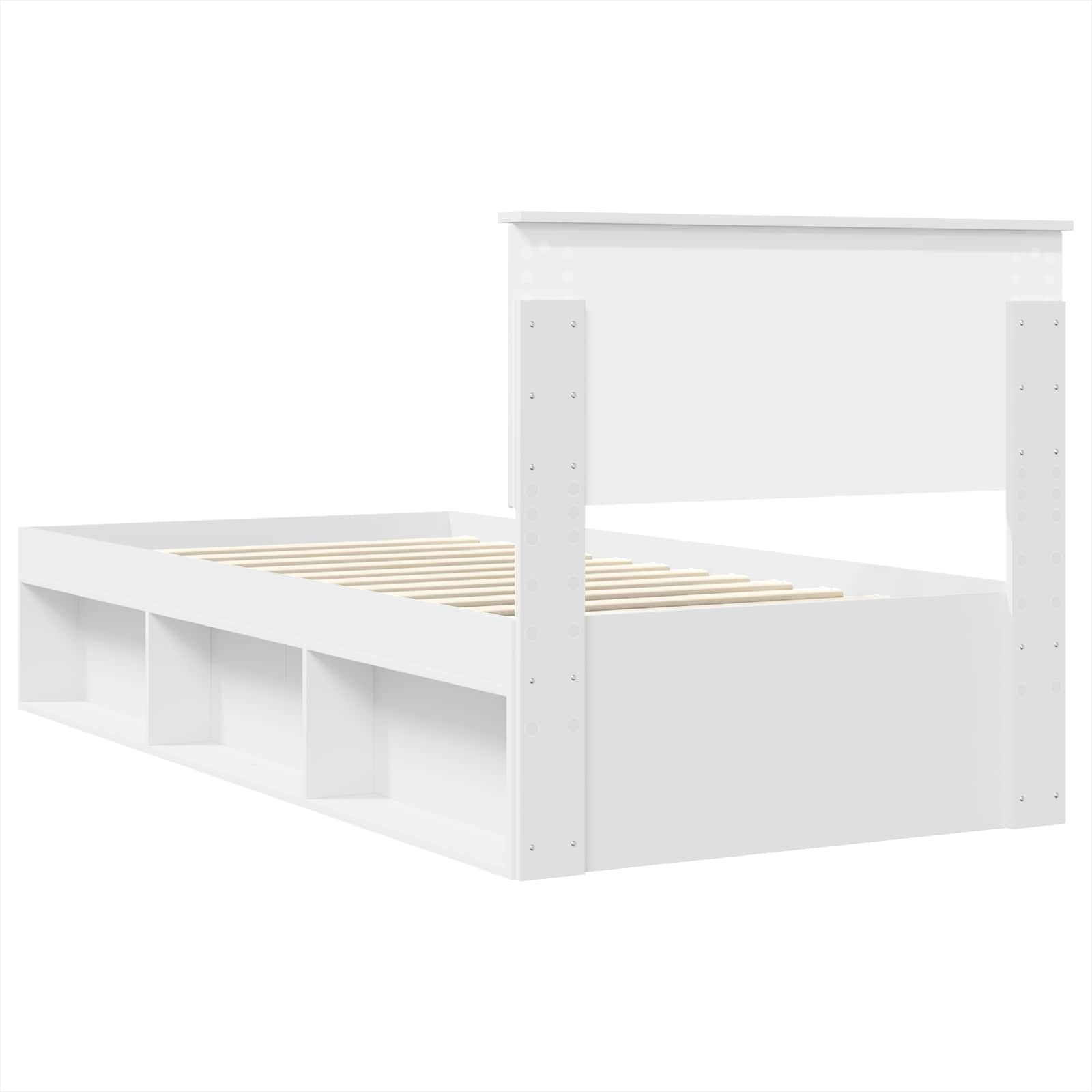 Cadre de lit Blanc 75 x 190 cm Bois d'ingénierie - XIOS