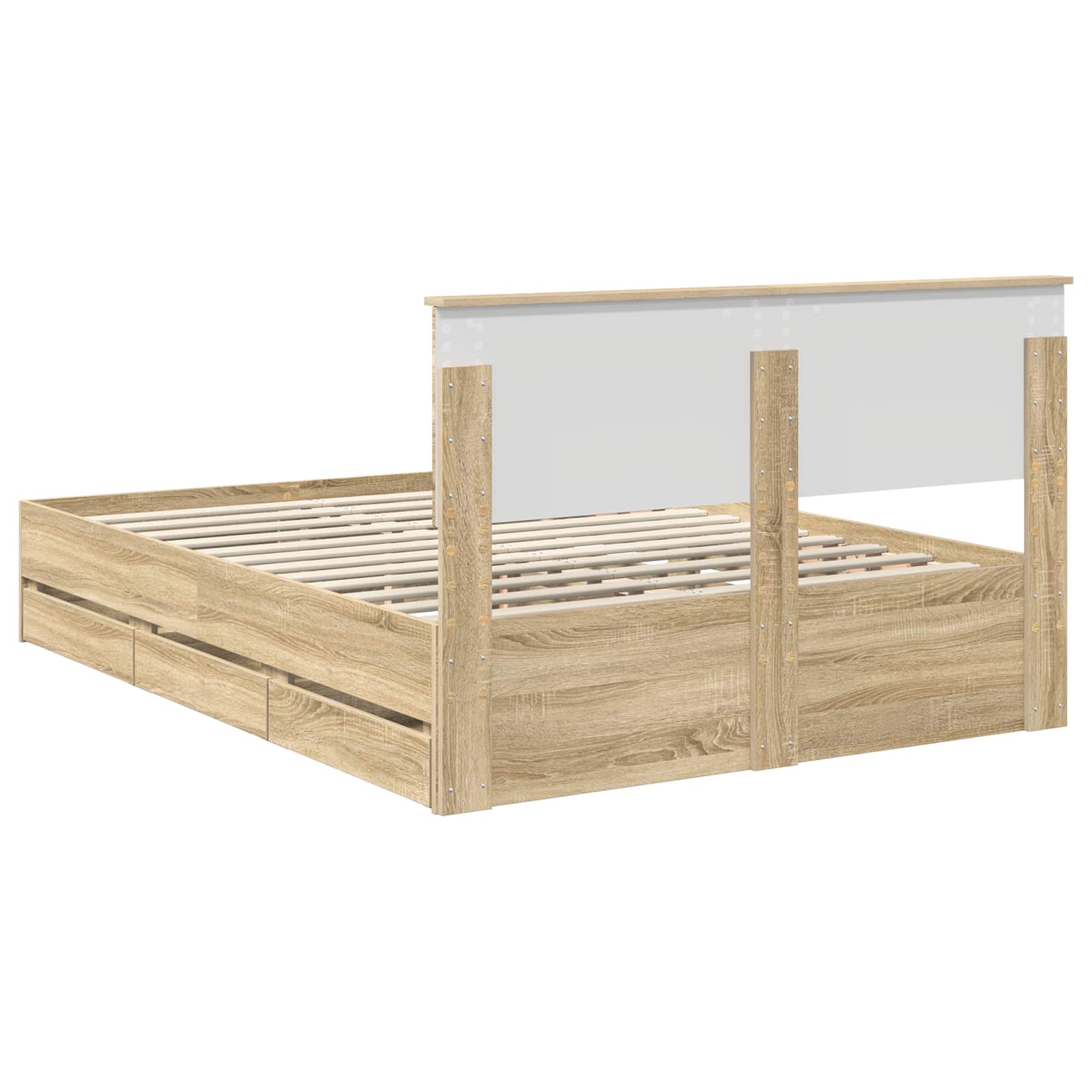 Cadre de lit Chêne Sonoma 160 x 200 cm Bois Ingénierie - XIOS