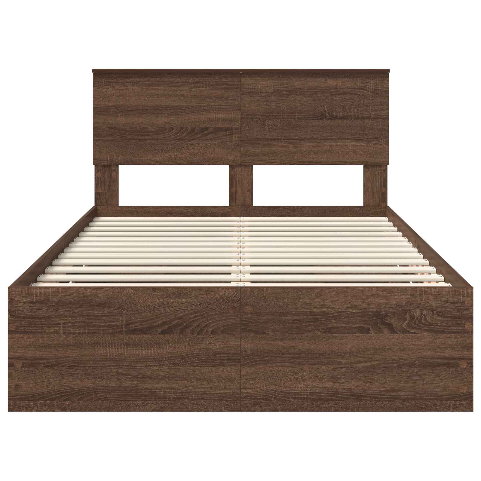 Cadre de lit Chêne brun 135 x 190 cm Bois Ingénierie - XIOS