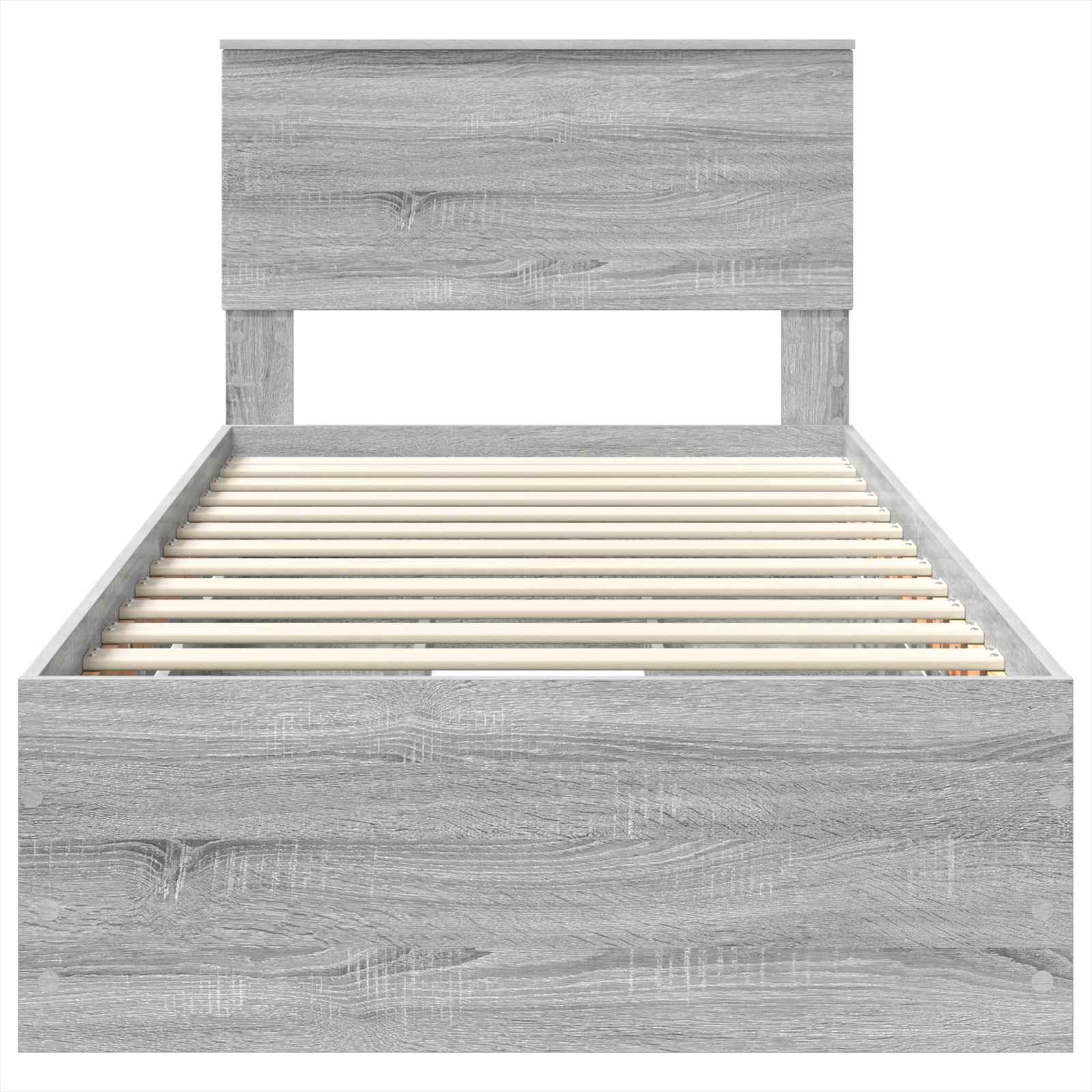 Cadre de lit Gris Sonoma 100 x 200 cm Bois Ingénierie - XIOS