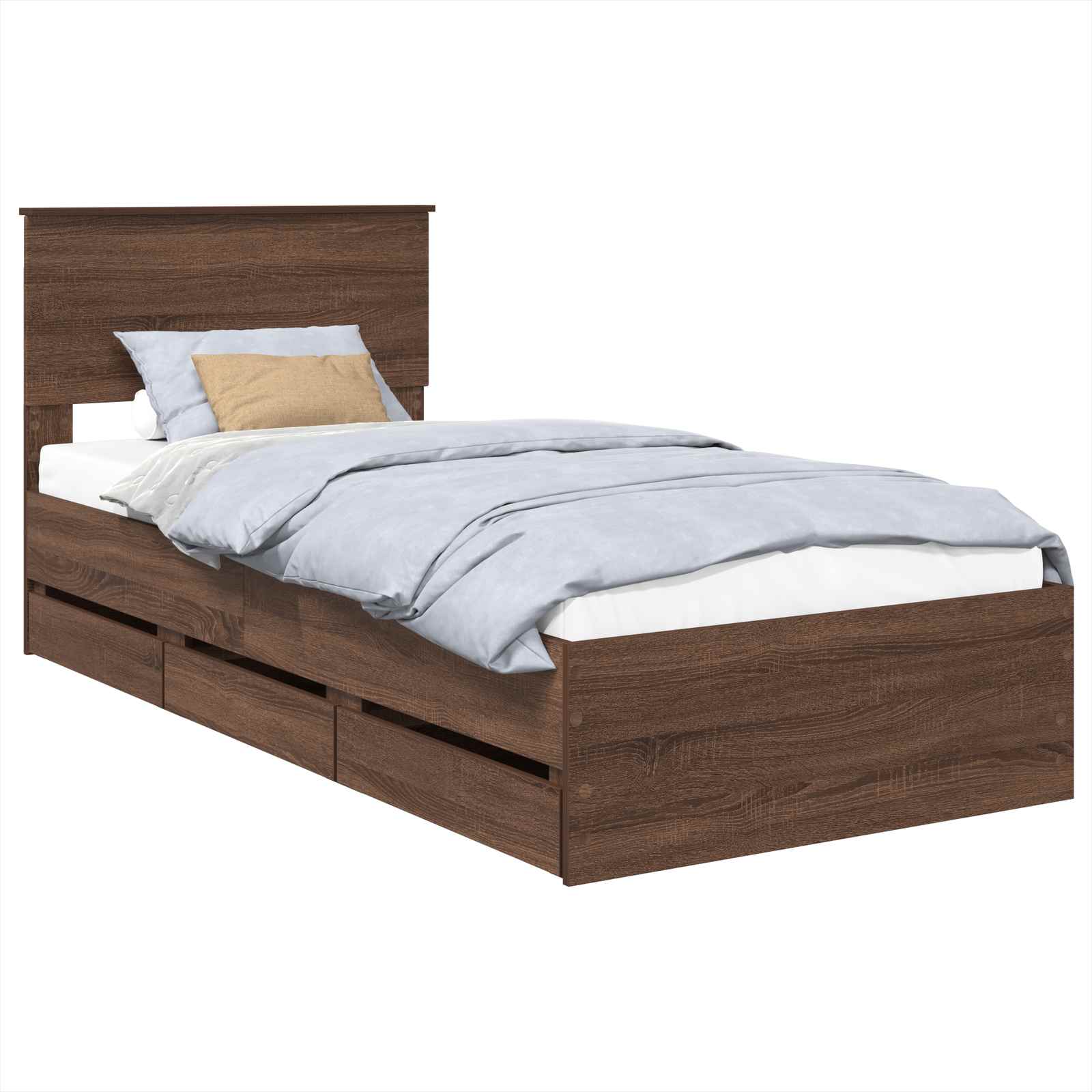 Cadre de lit Chêne brun 100 x 200 cm Bois Ingénierie - XIOS