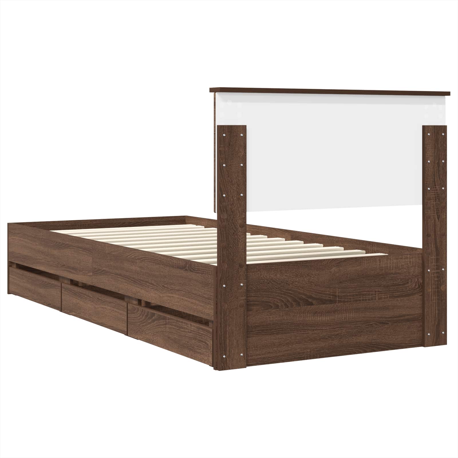 Cadre de lit Chêne brun 100 x 200 cm Bois Ingénierie - XIOS