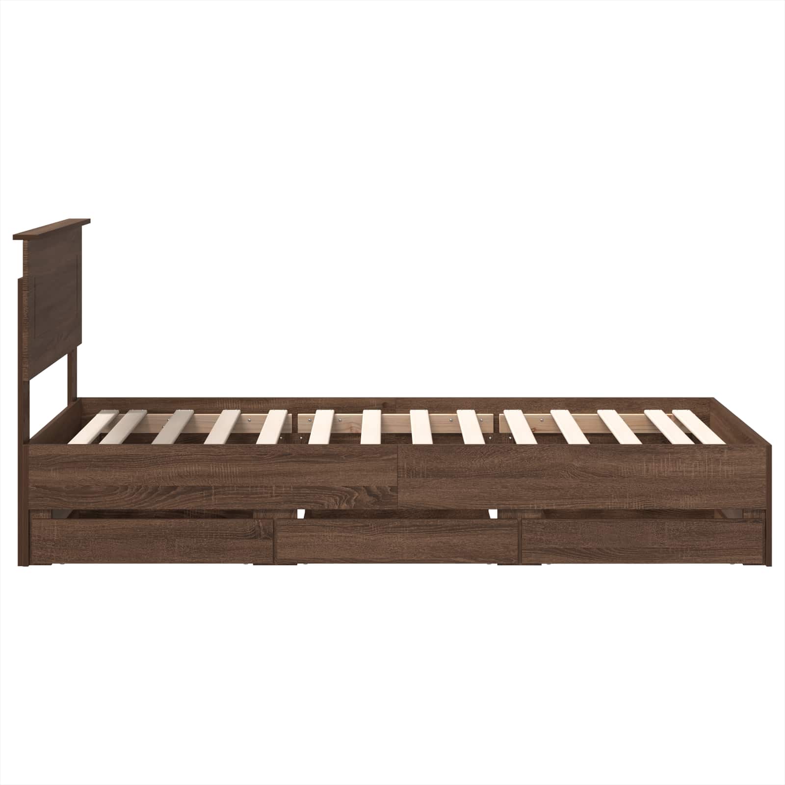 Cadre de lit Chêne brun 100 x 200 cm Bois Ingénierie - XIOS