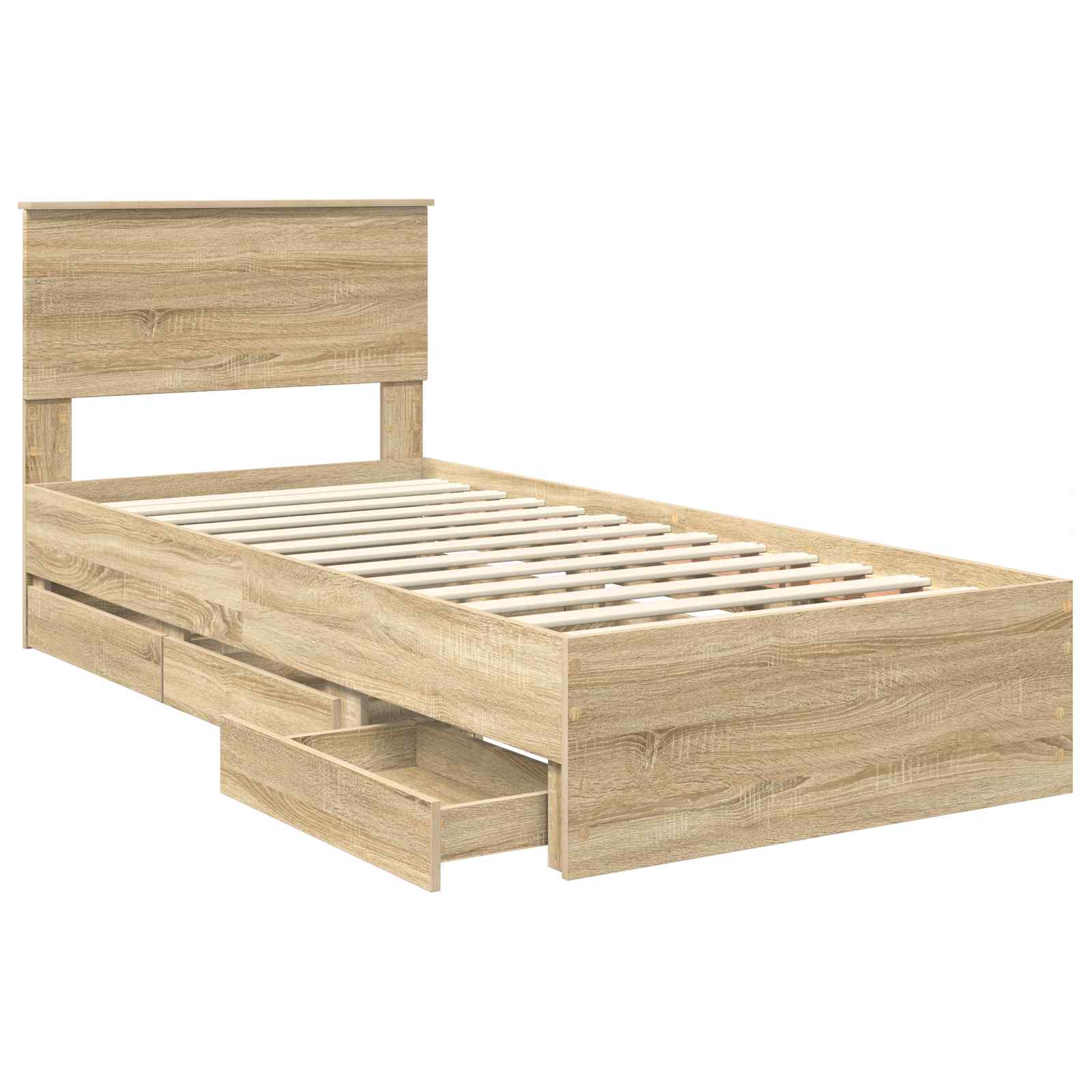Cadre de lit Chêne Sonoma 75 x 190 cm Bois Ingénierie - XIOS