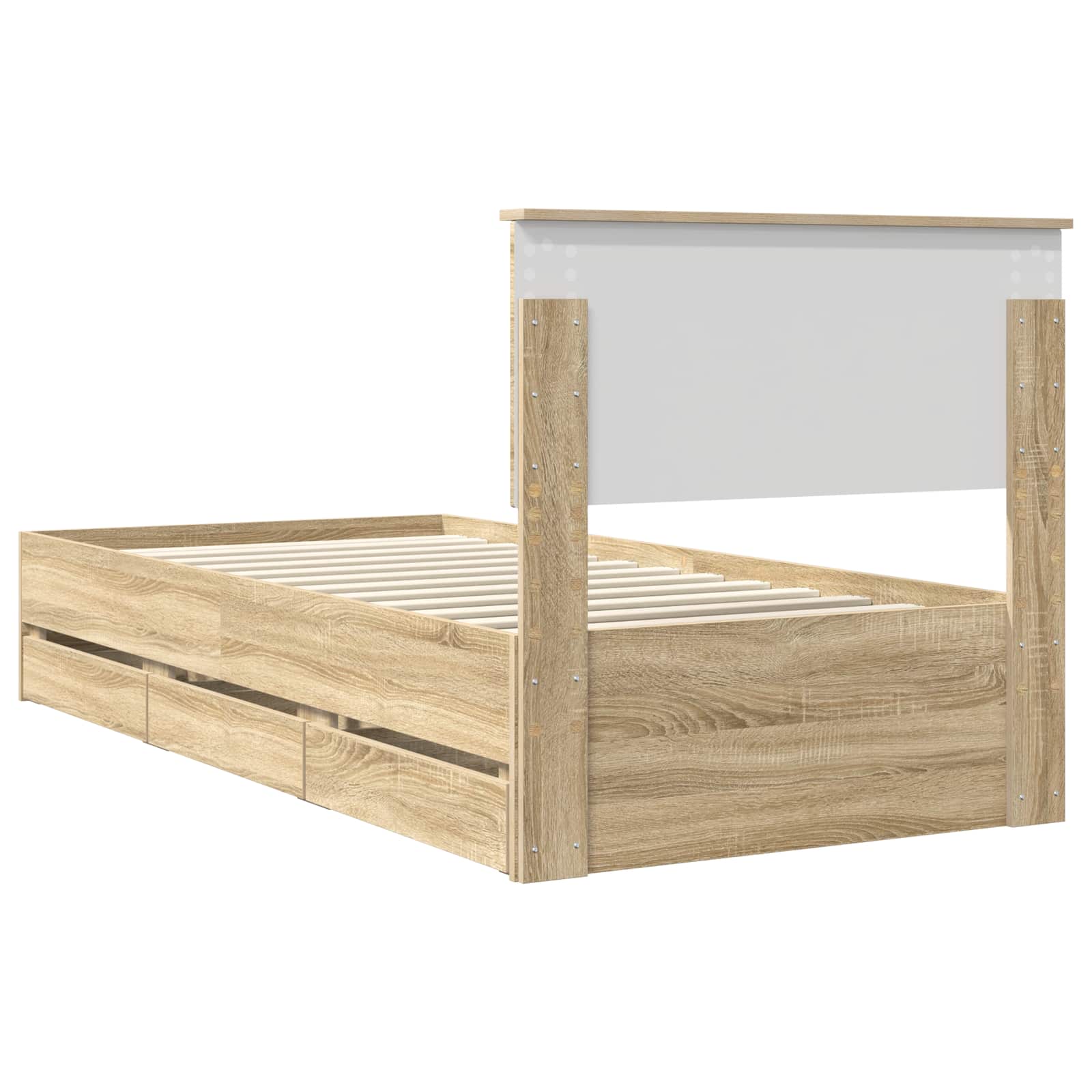Cadre de lit Chêne Sonoma 75 x 190 cm Bois Ingénierie - XIOS