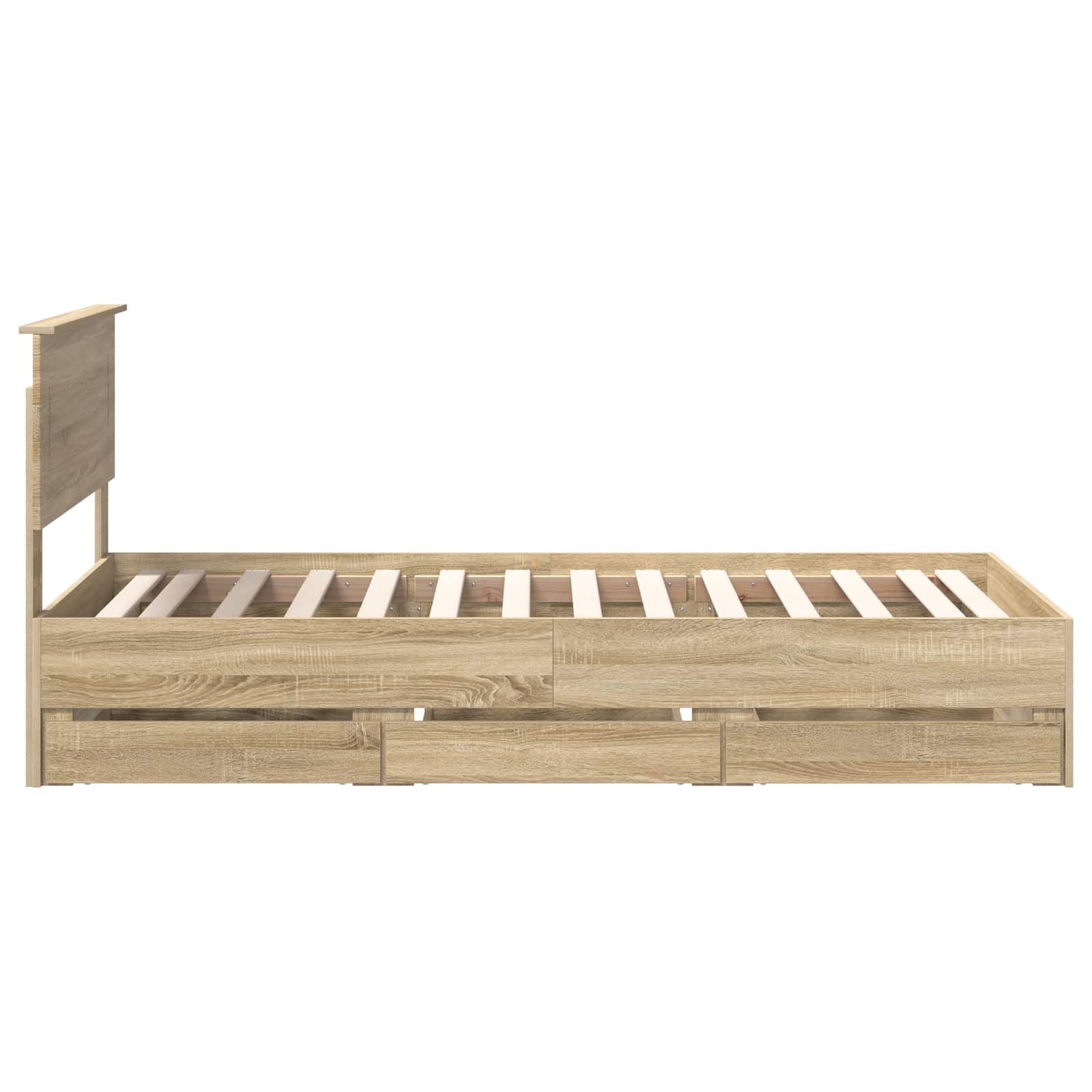 Cadre de lit Chêne Sonoma 75 x 190 cm Bois Ingénierie - XIOS