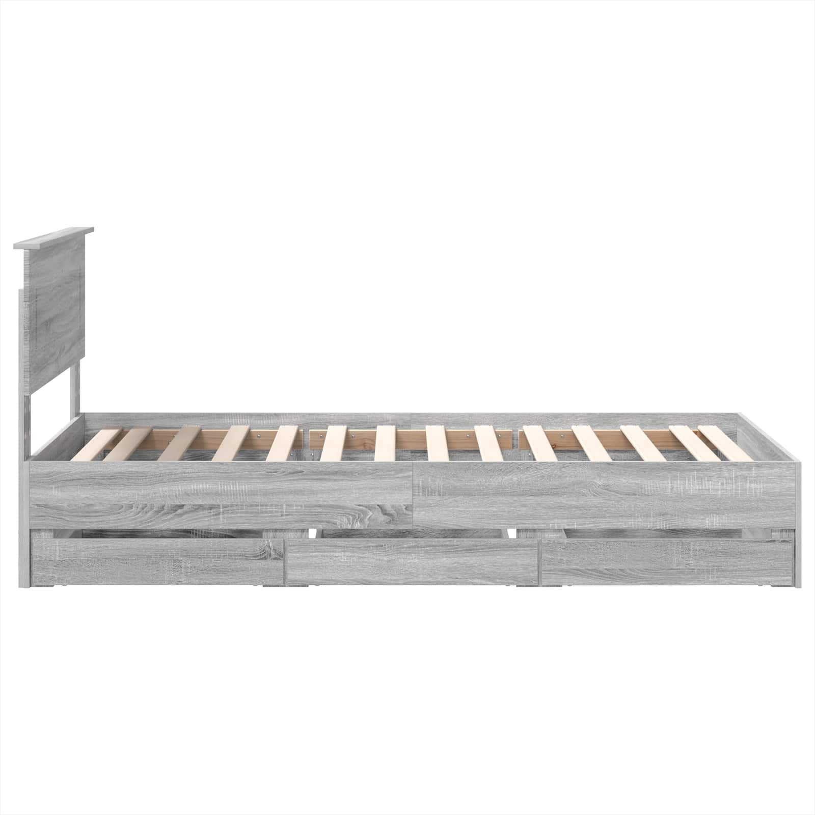 Cadre de lit Gris Sonoma 75 x 190 cm Bois Ingénierie - XIOS